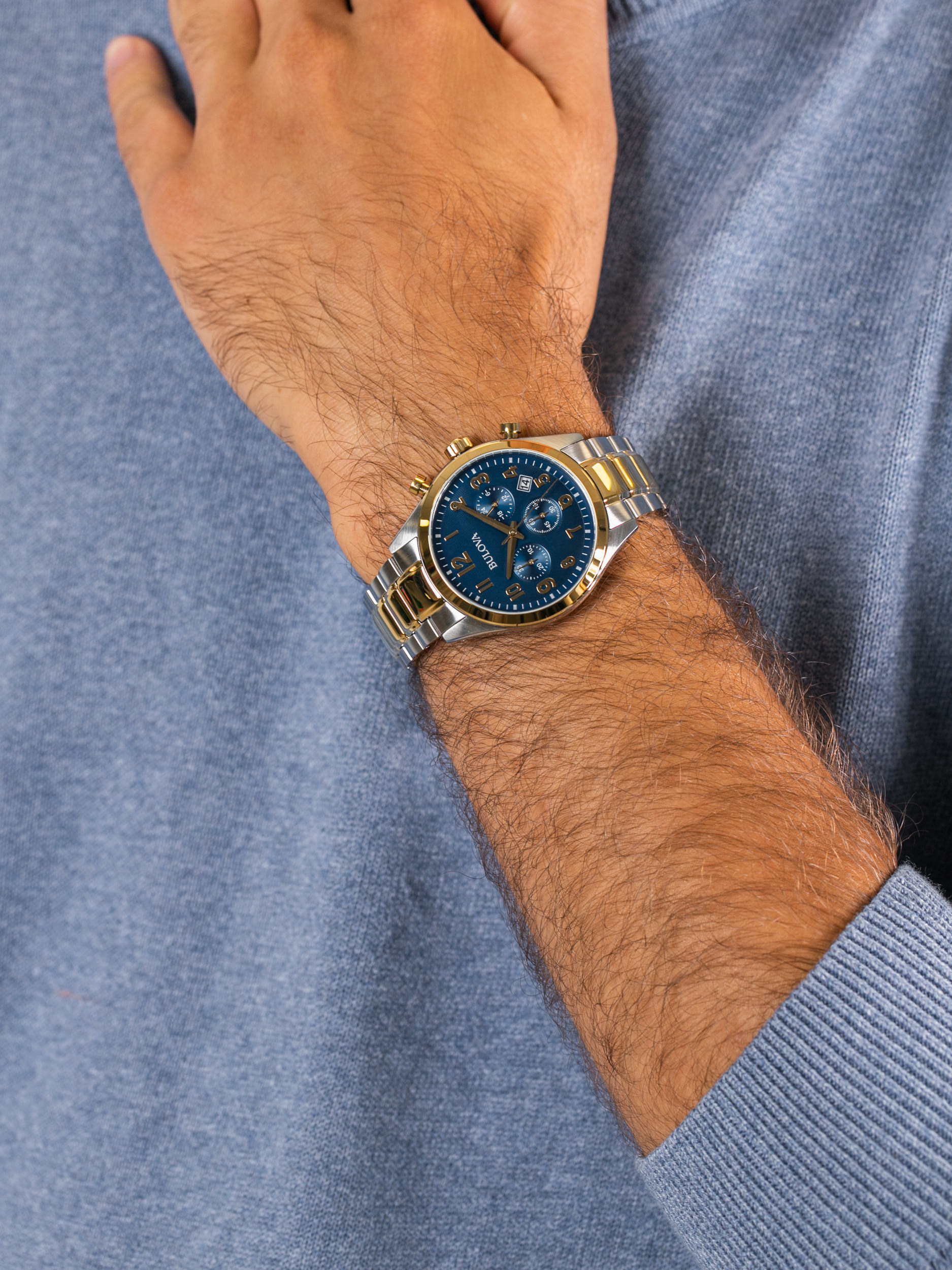 zegarek Bulova 98B346 męski z chronograf Chronograph C - miniatura 3