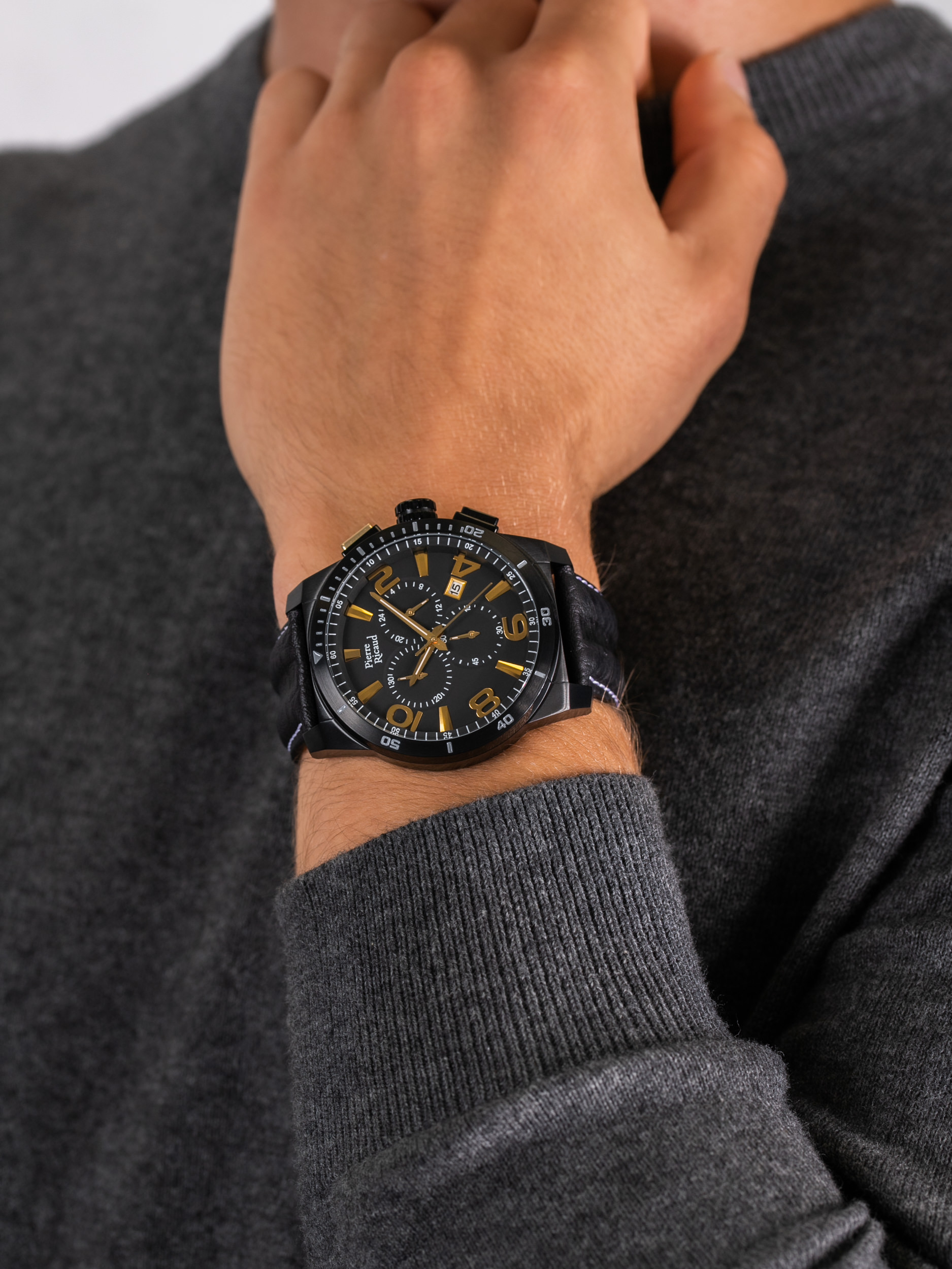 zegarek Pierre Ricaud P60016.B254CHY męski z chronograf Pasek - miniatura 3