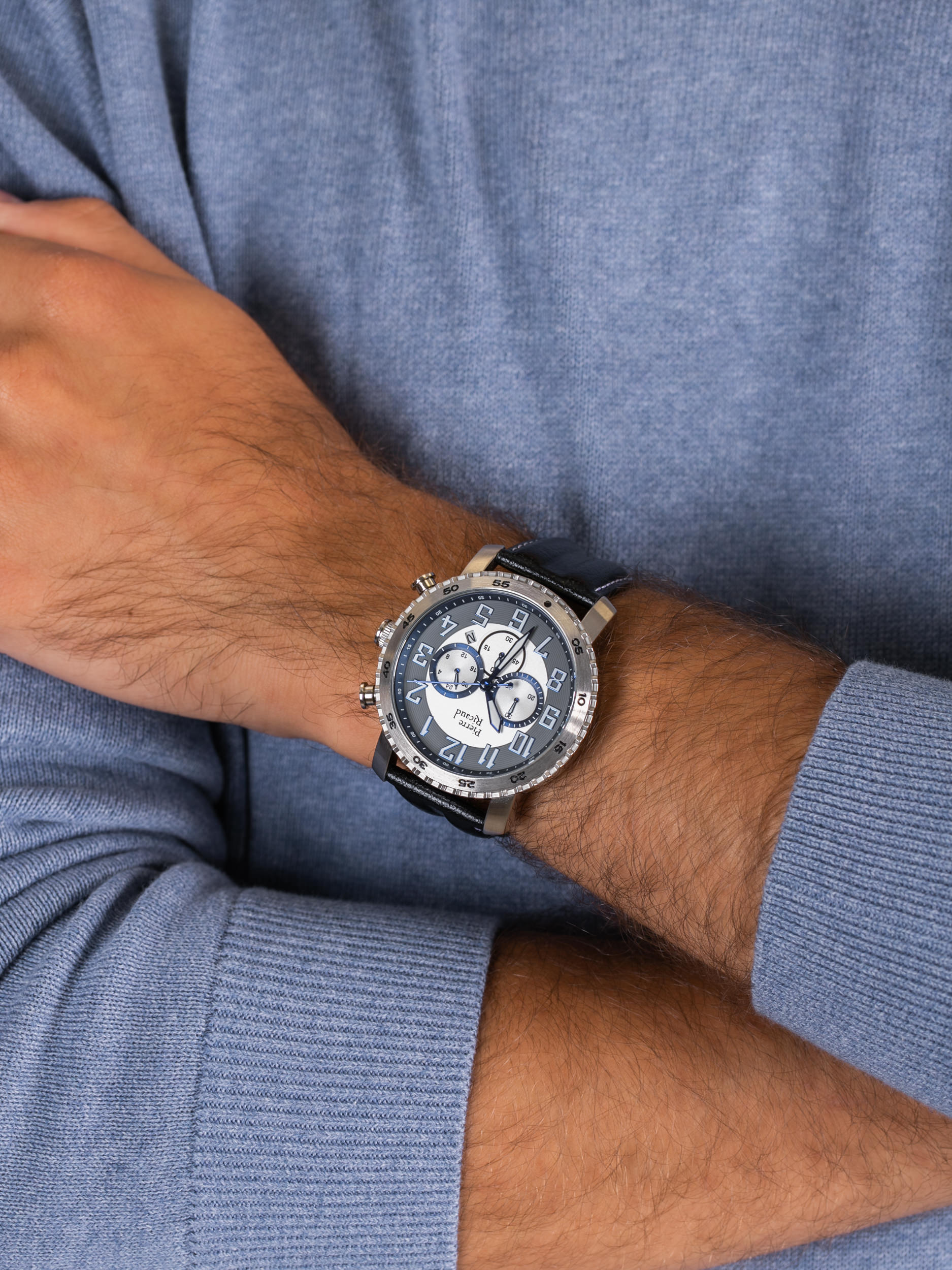 zegarek Pierre Ricaud P91081.52B3CH męski z chronograf Pasek - miniatura 3