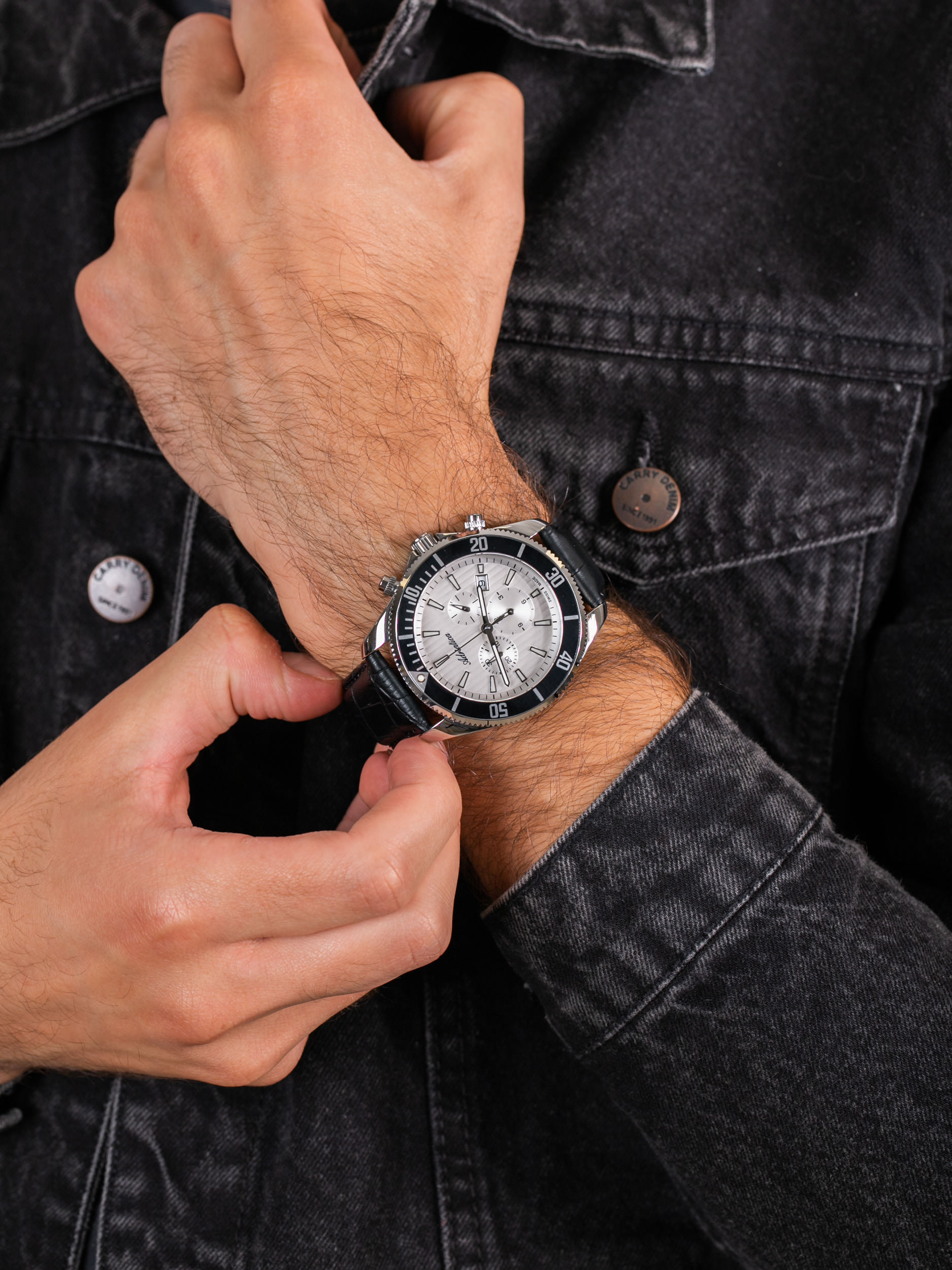 zegarek Adriatica A1139.5213CH męski z chronograf Bransoleta - miniatura 3