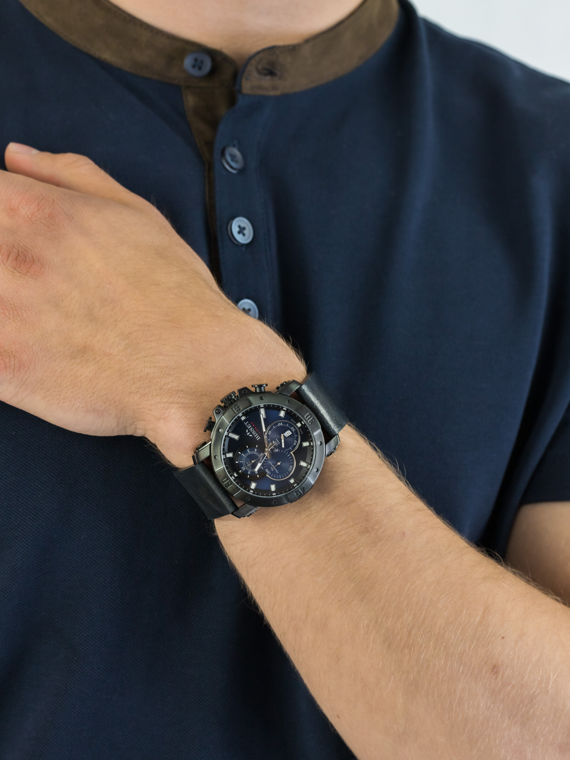 zegarek Bisset BSCD91BIDX05AX męski z chronograf Sportowe - miniatura 3