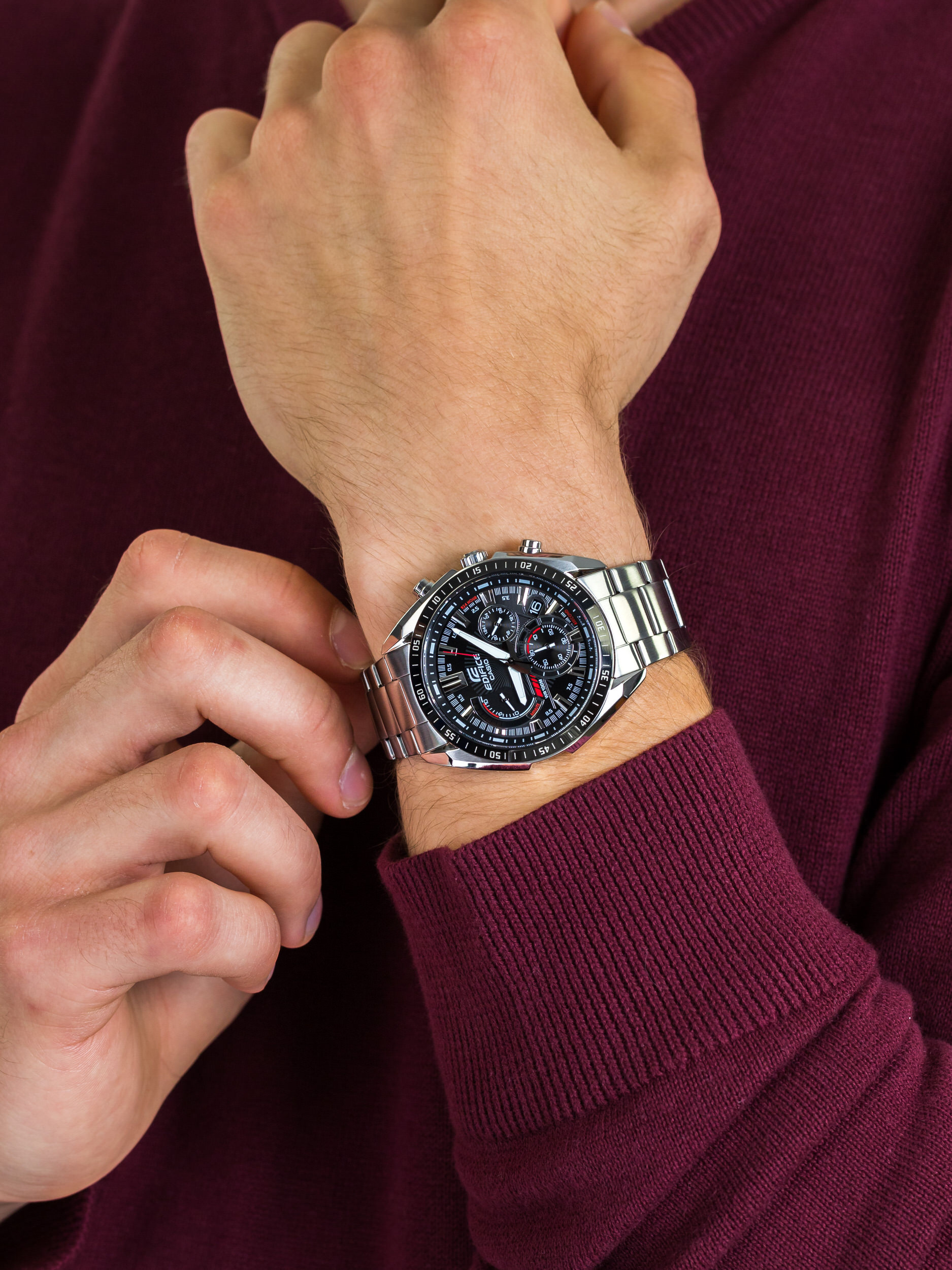 zegarek Edifice EFR-570DB-1AVUEF SPORTY CHRONO męski z chronograf Edifice - miniatura 3