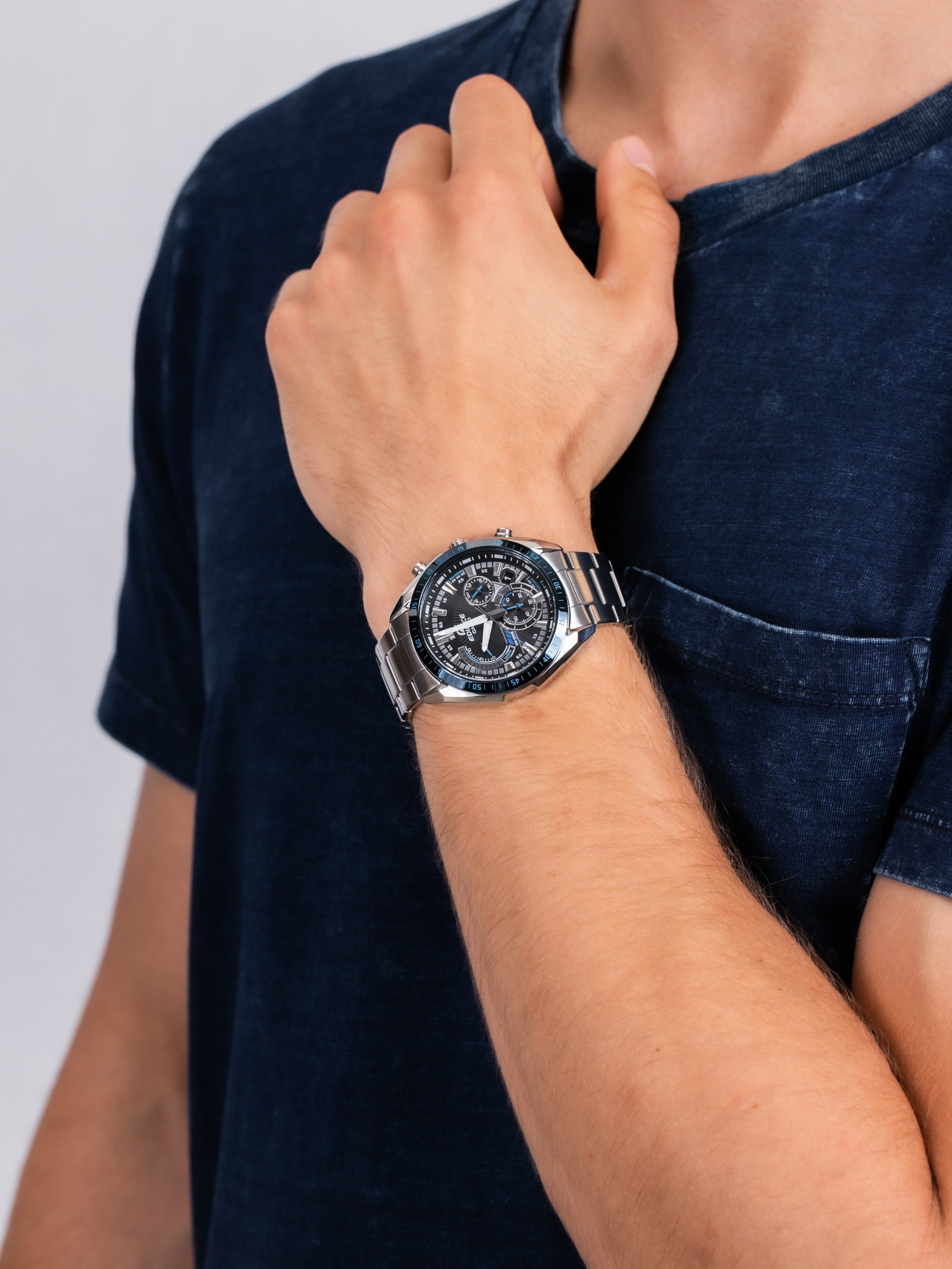 zegarek Edifice EFR-570DB-1BVUEF SPORTY CHRONO męski z chronograf Edifice - miniatura 3