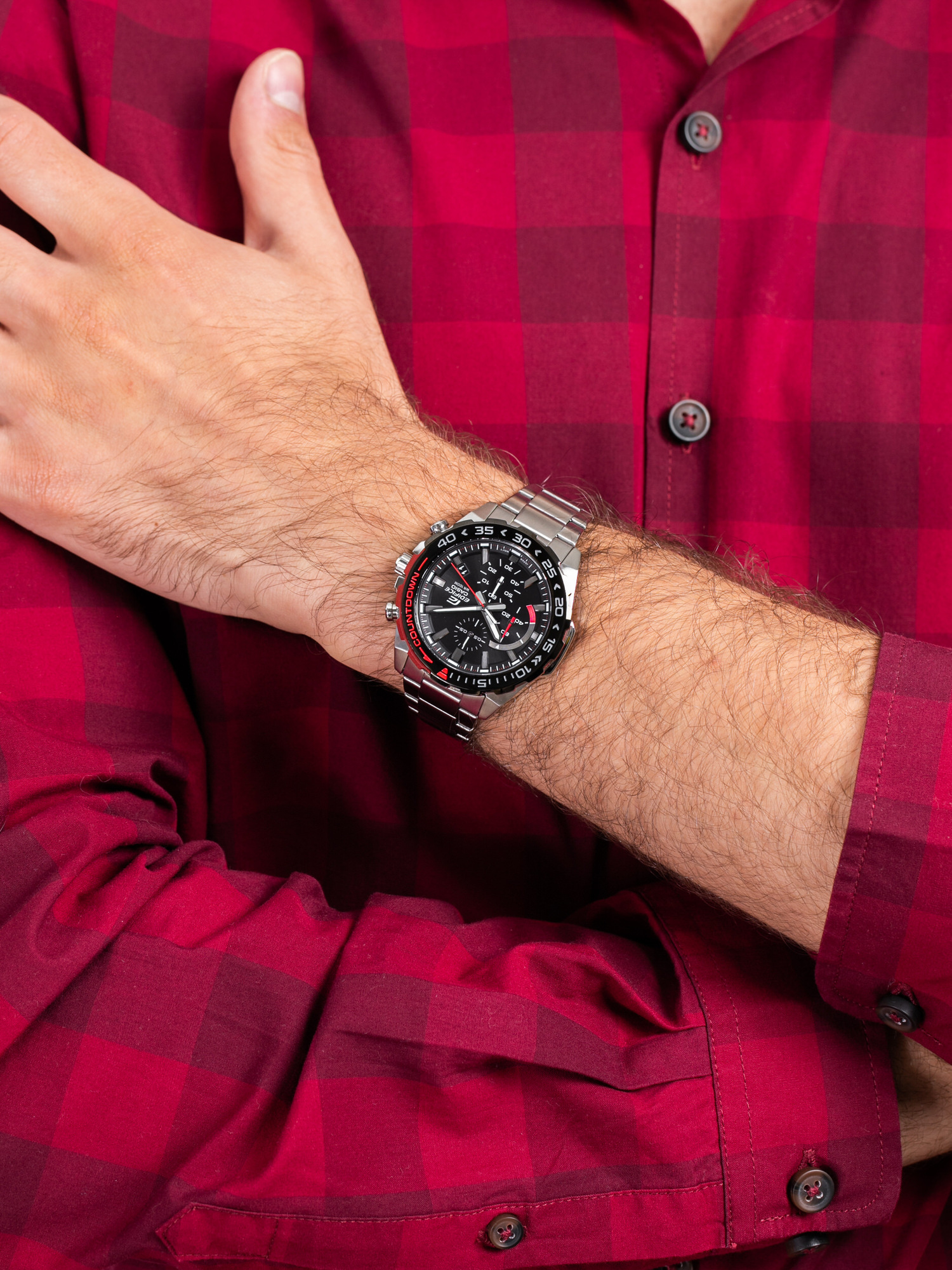 zegarek Edifice EFR-566DB-1AVUEF męski z chronograf EDIFICE Premium - miniatura 3