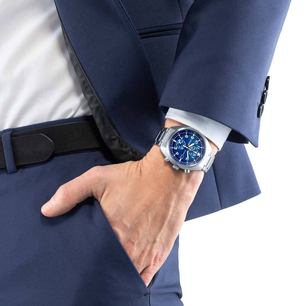 zegarek Citizen CA7040-85L srebrny Ecodrive - miniatura 7