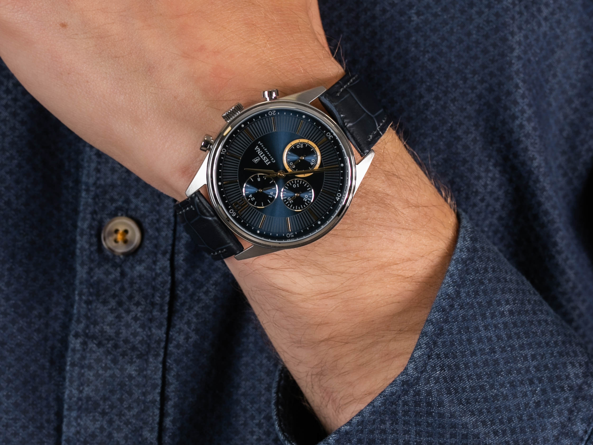 Festina F20286-3 Timeless Chronograph zegarek klasyczny Chronograf - miniatura 4