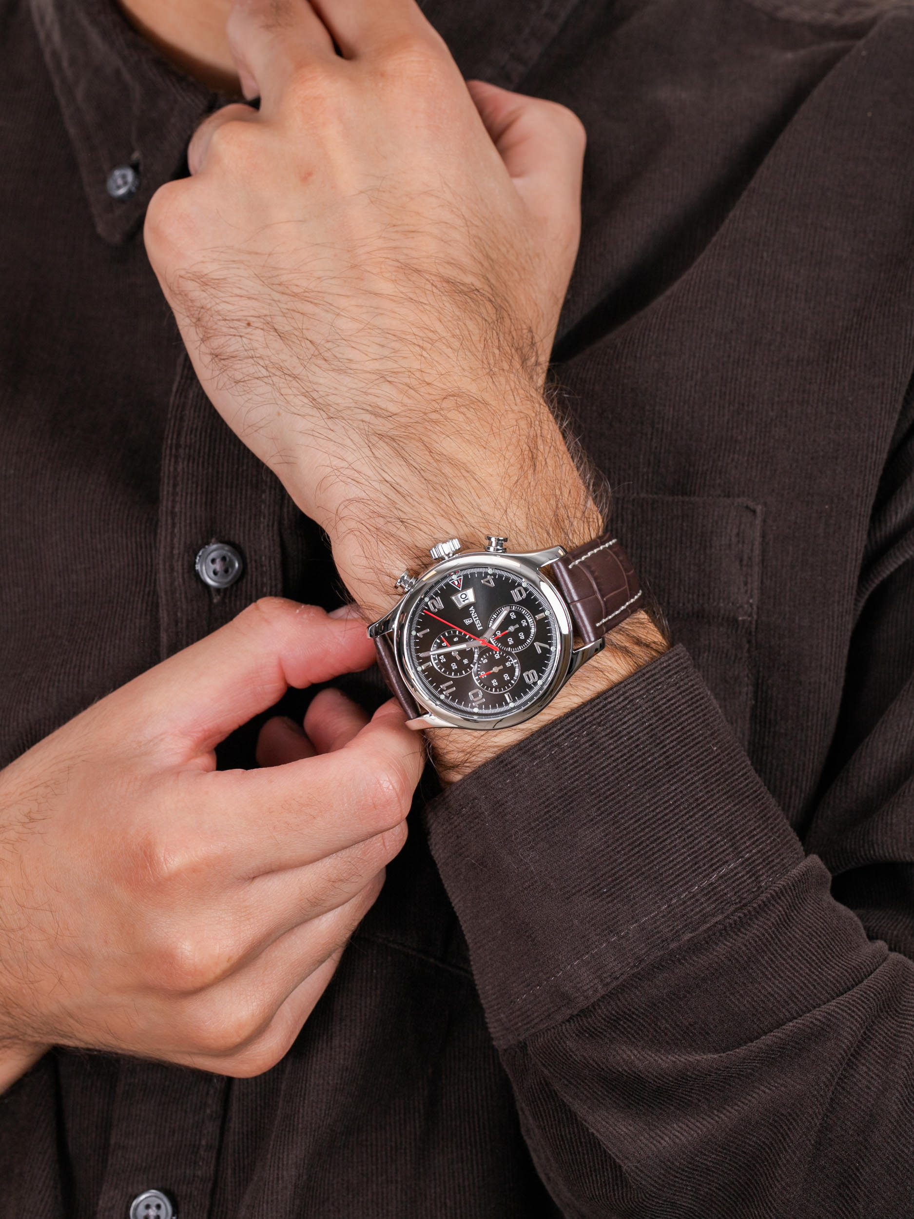zegarek Festina F20375-6 Timeless Chronograph męski z chronograf Chronograf - miniatura 3