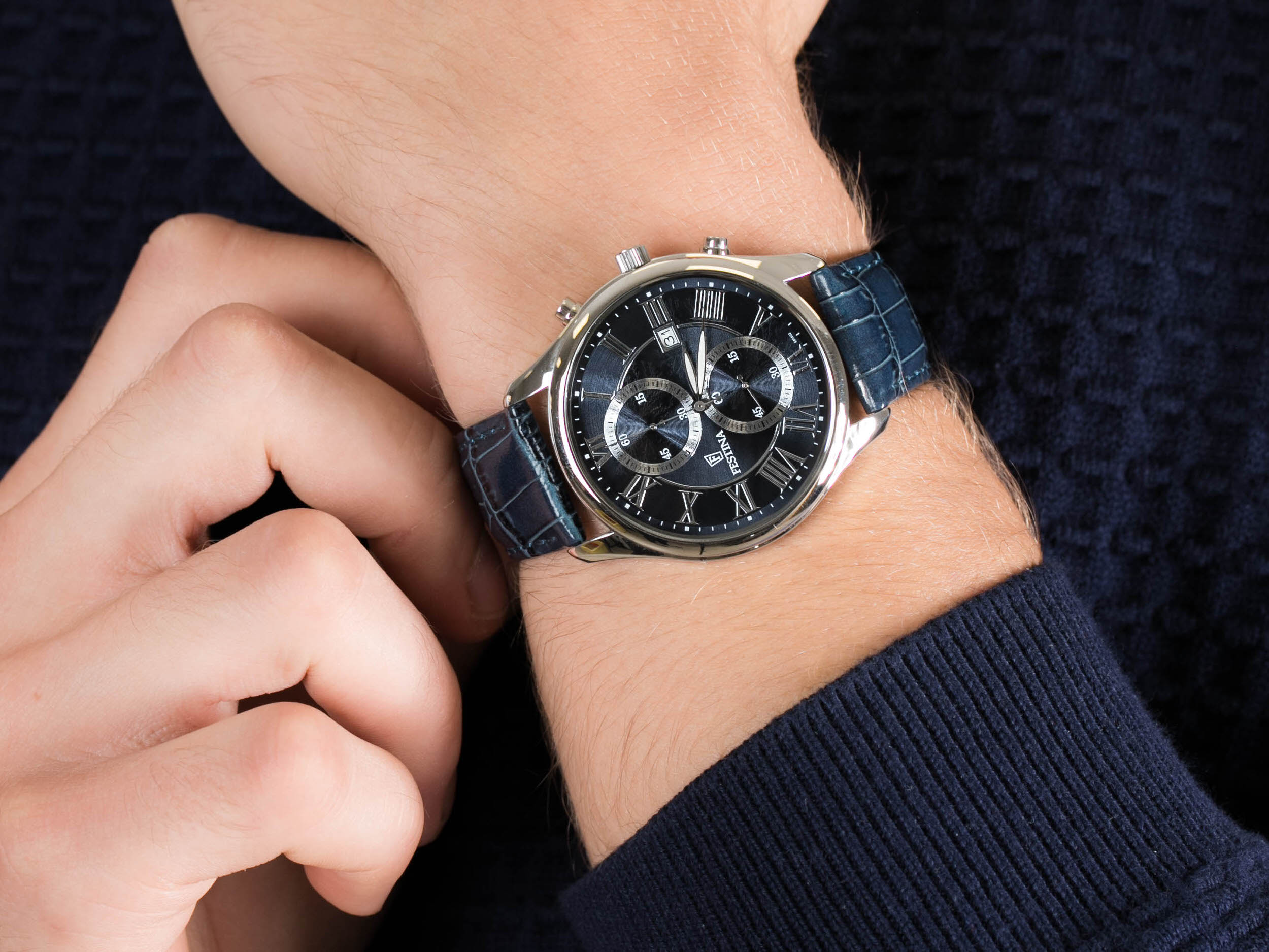 Festina F6855-2 Retrograde zegarek klasyczny Chronograf - miniatura 4
