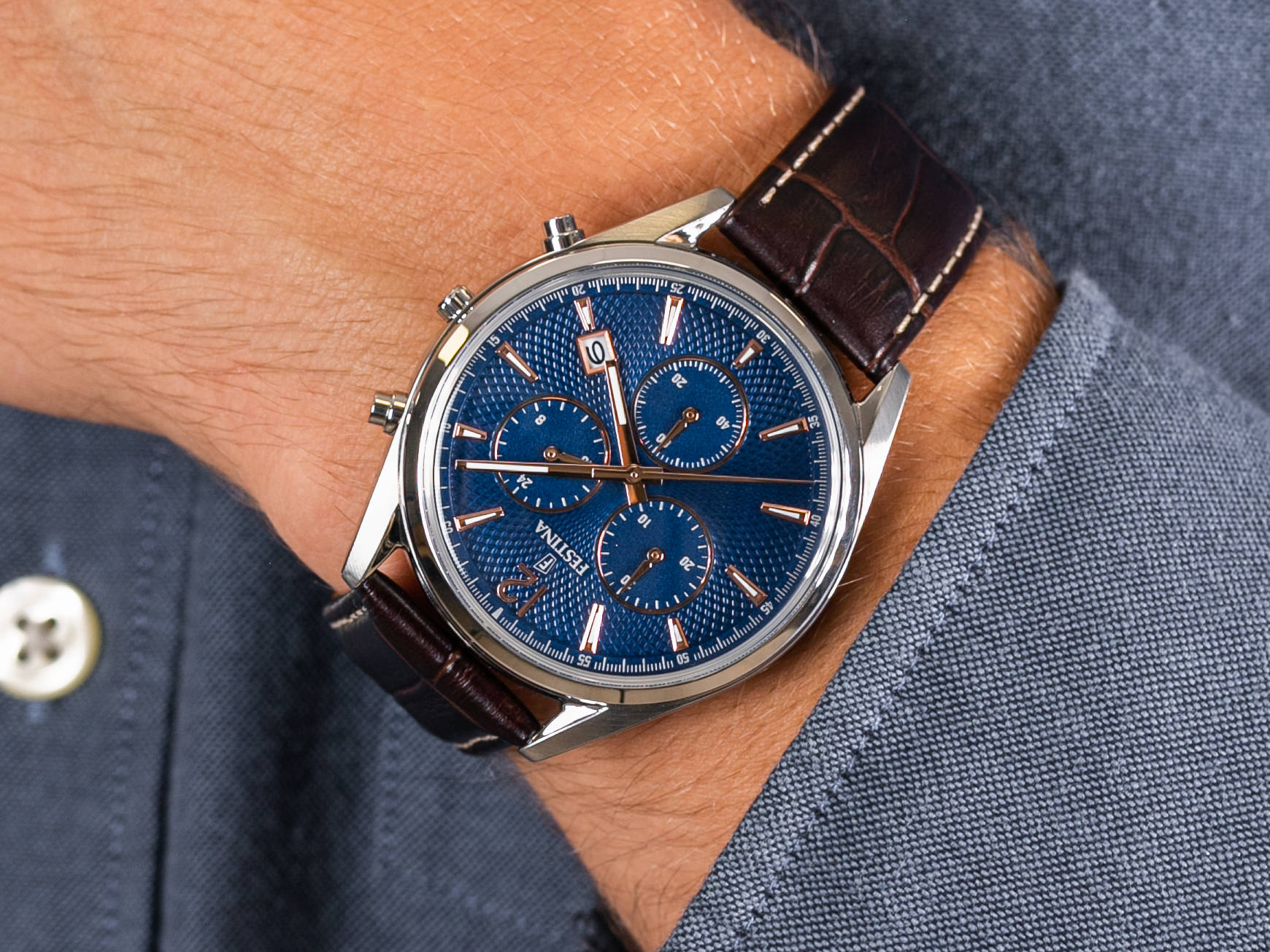 Festina F6860-6 Timeless Chronograph zegarek klasyczny Chronograf - miniatura 4