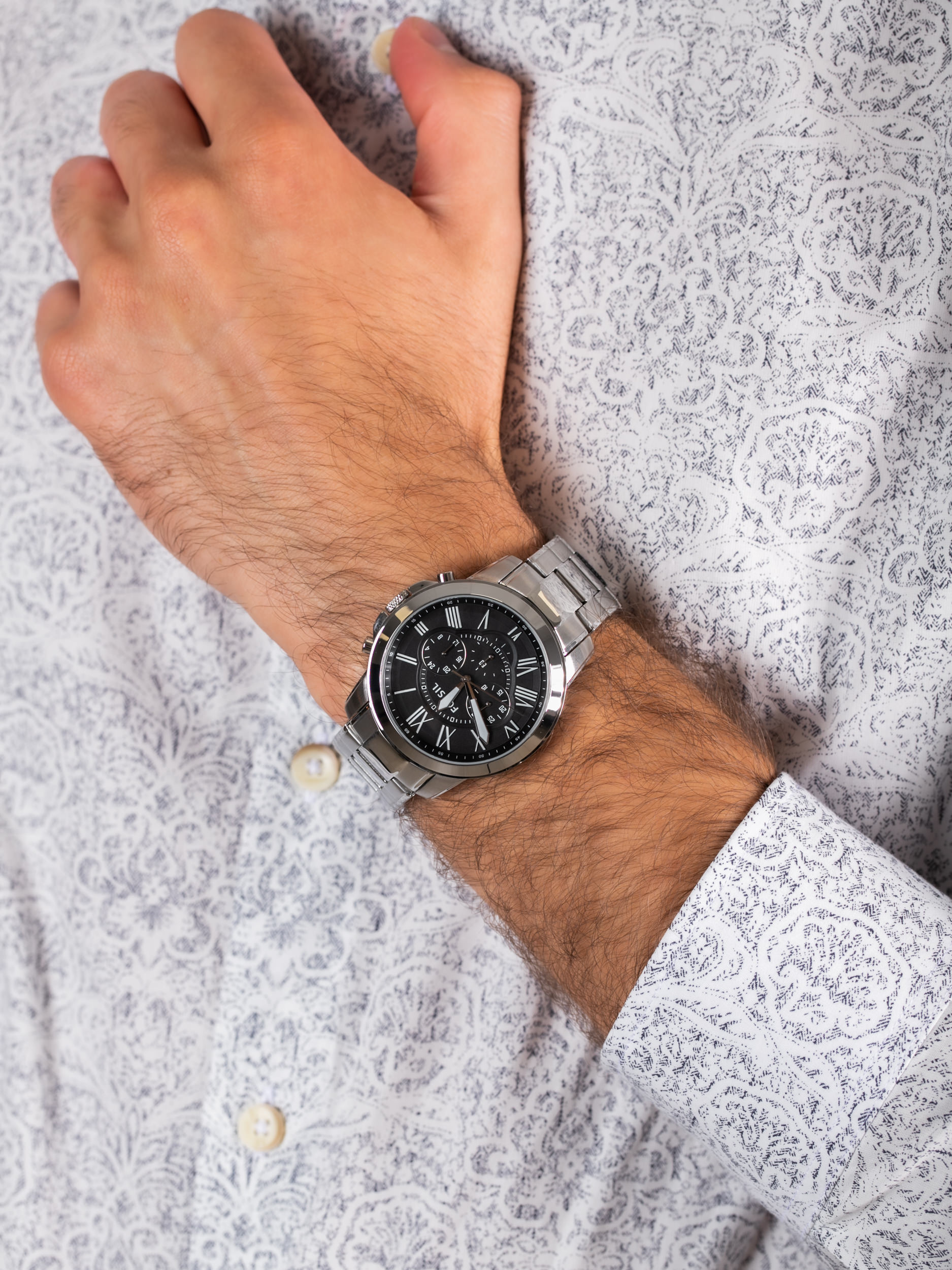 zegarek Fossil FS4736IE GRANT męski z chronograf Grant - miniatura 3