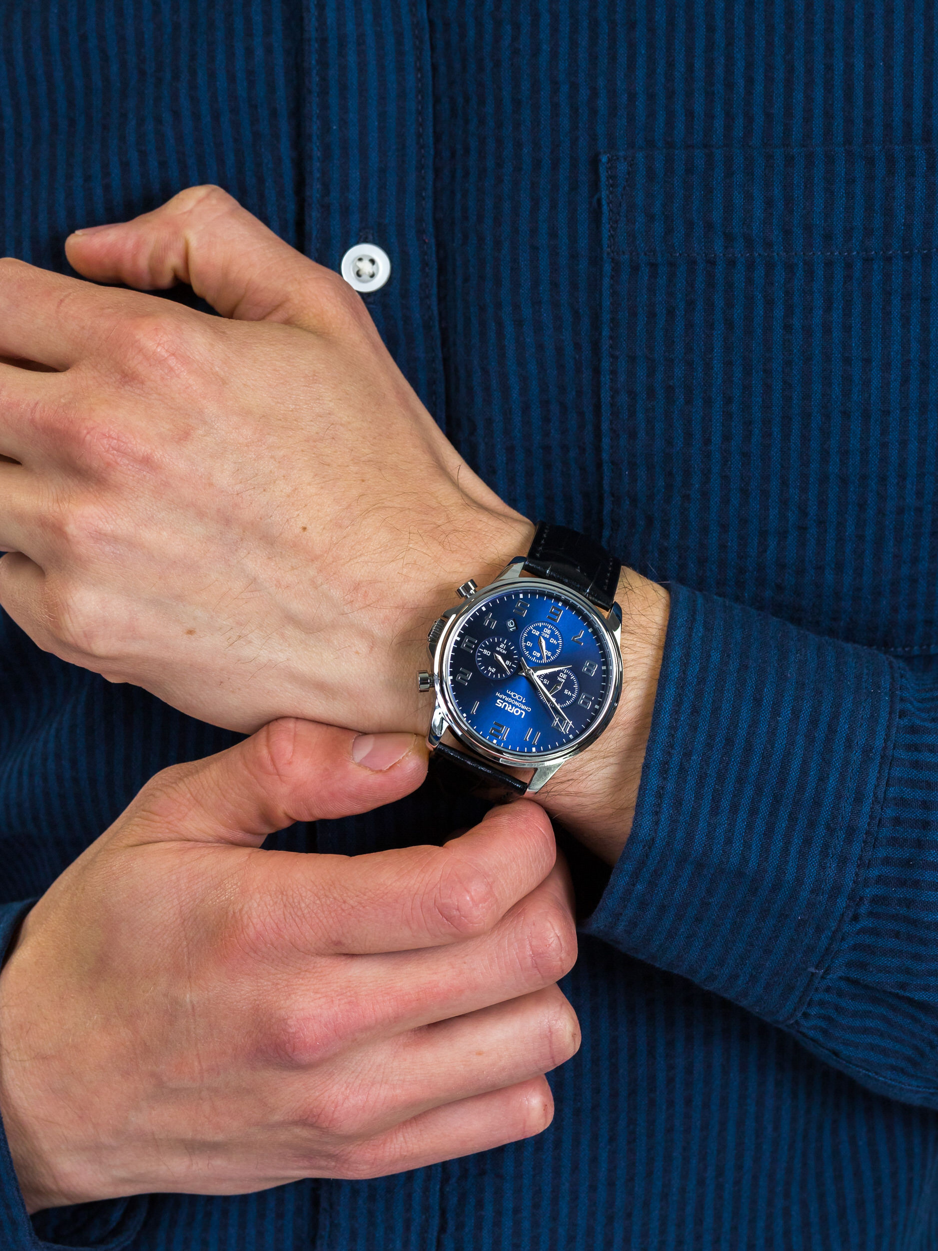 zegarek Lorus RT335GX8 męski z chronograf Klasyczne