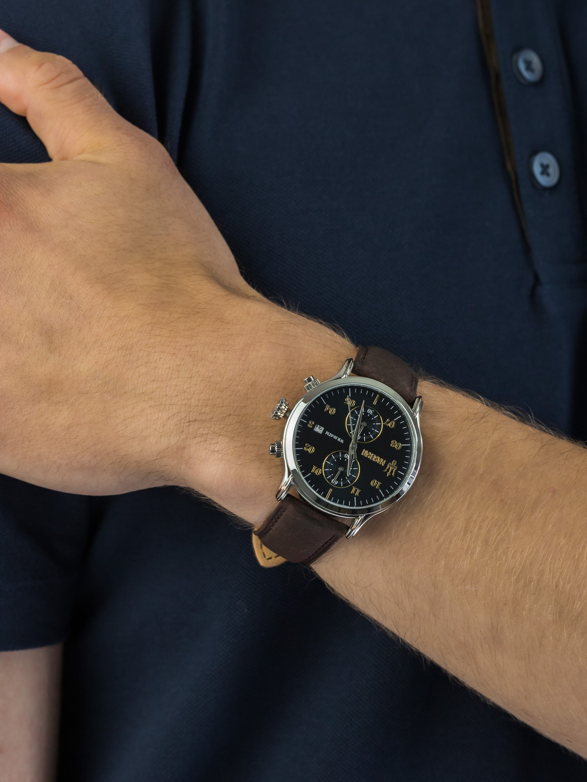 zegarek Maserati R8871618001 EPOCA męski z chronograf Epoca - miniatura 3