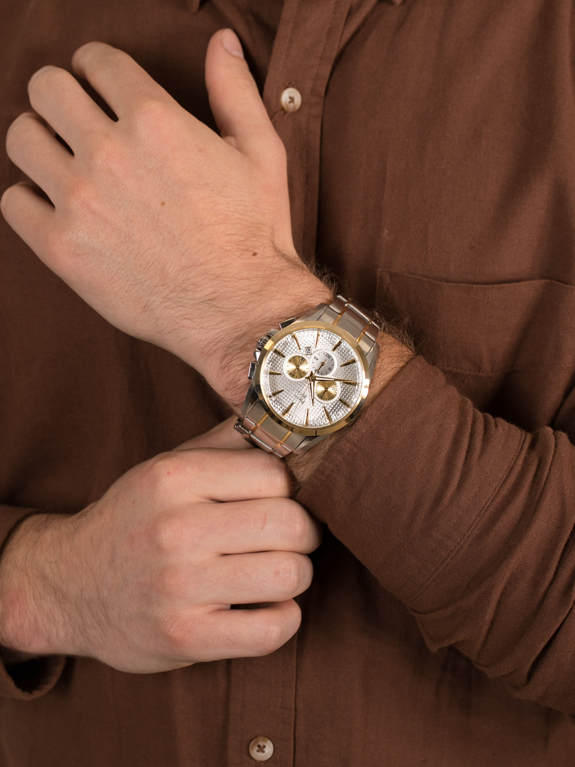 zegarek Pierre Ricaud P60017.2113CH męski z chronograf Bransoleta - miniatura 3
