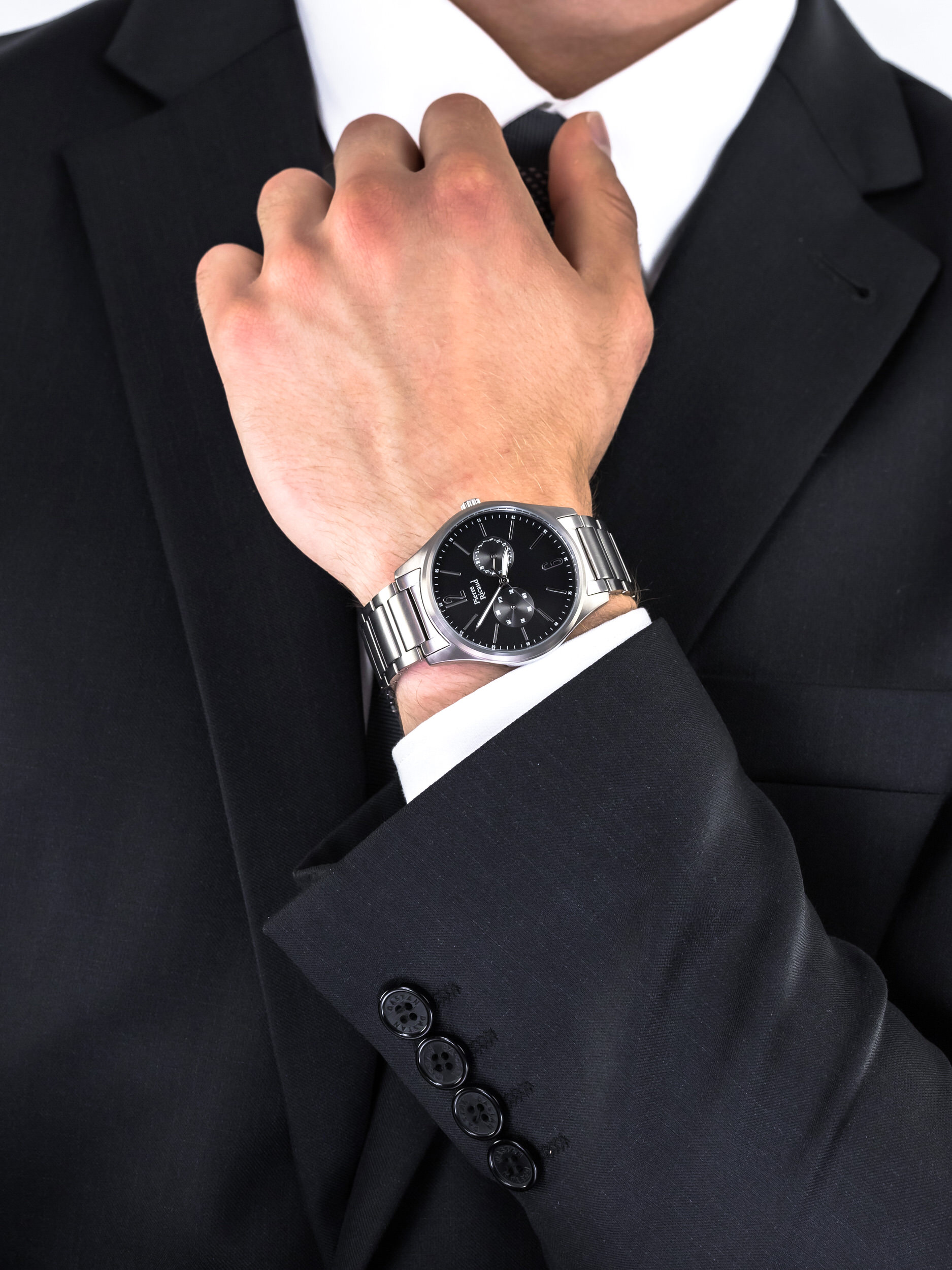 zegarek Pierre Ricaud P97252.4154QF2 męski z chronograf Bransoleta - miniatura 3