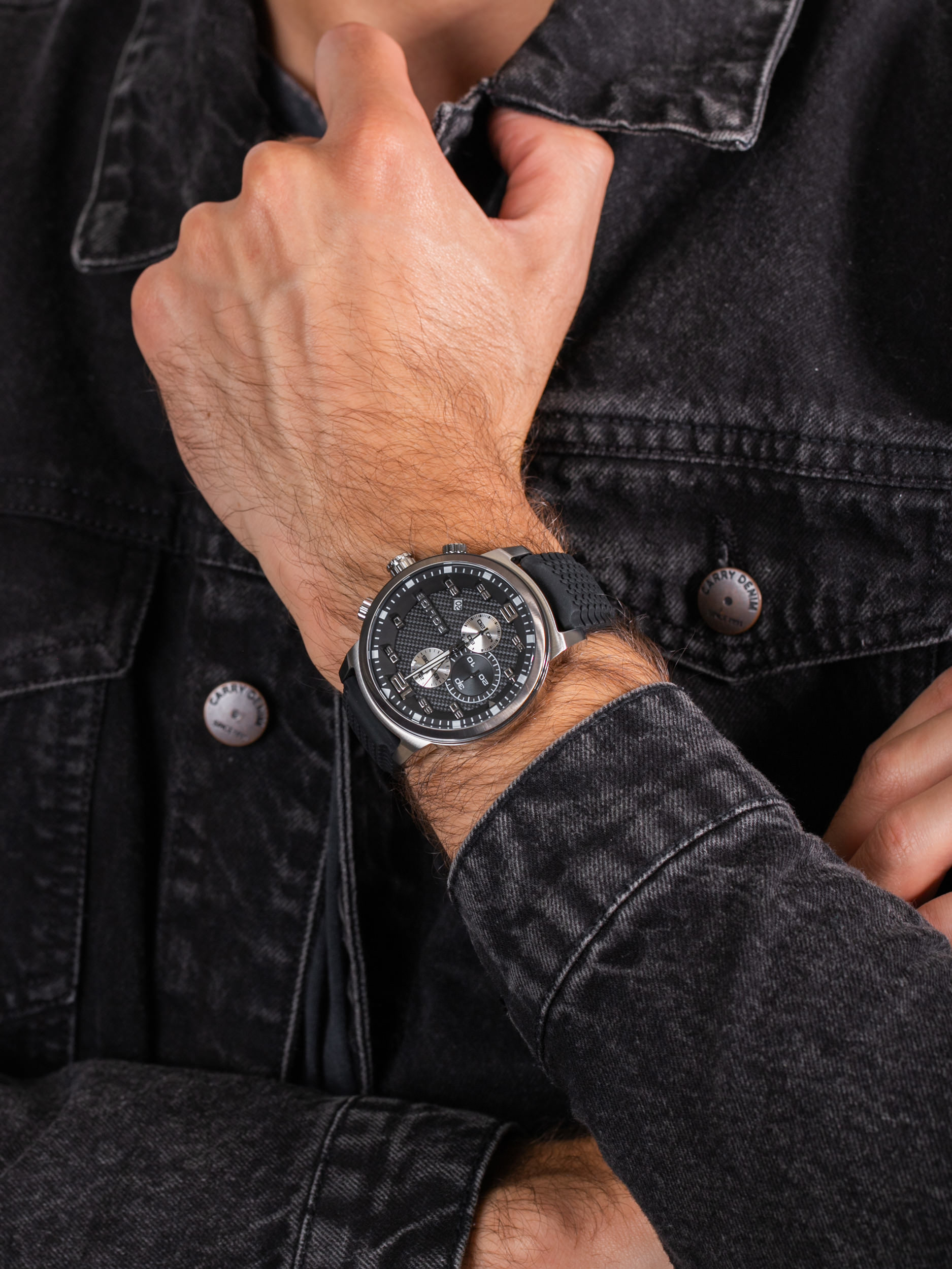 zegarek Police PL.15657JSTU-02P męski z chronograf Pasek - miniatura 3