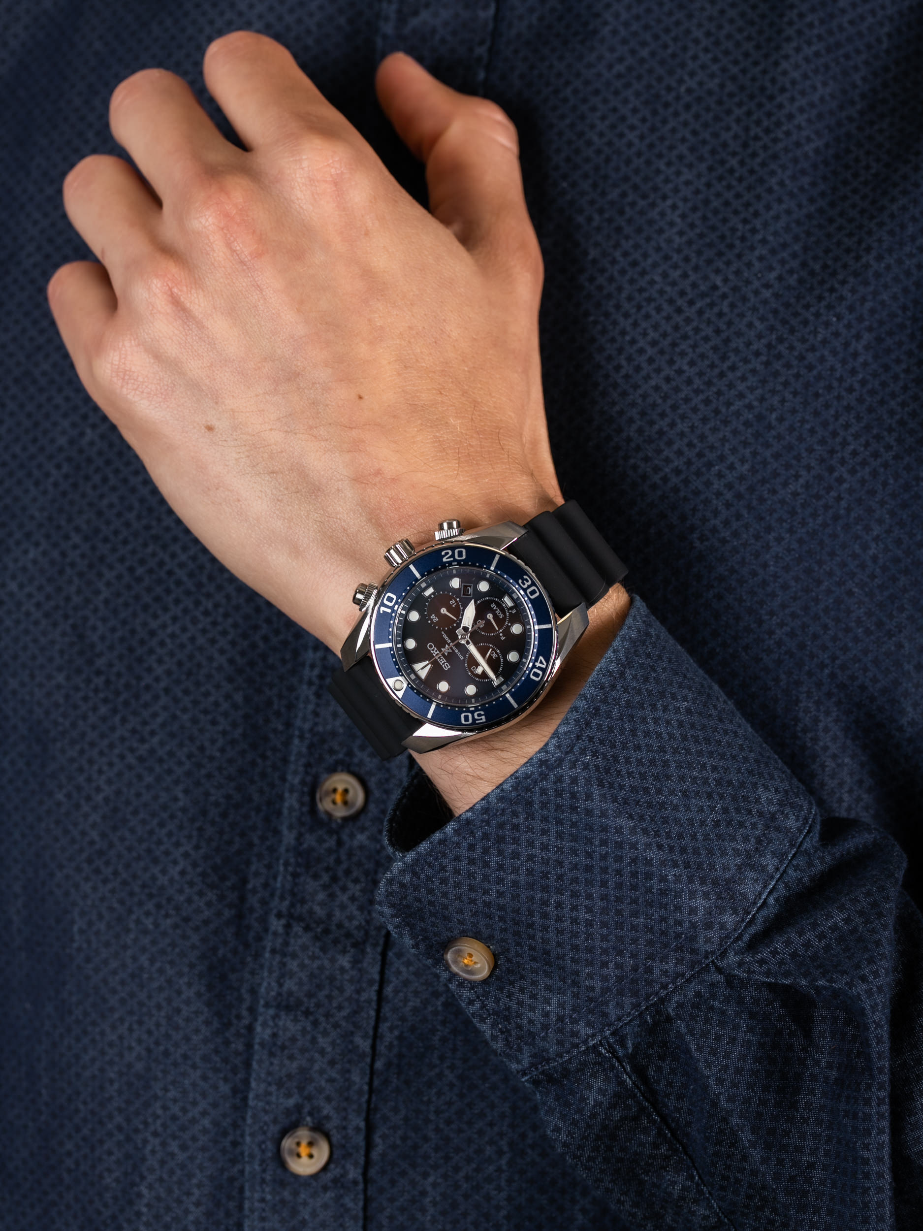 zegarek Seiko SSC759J1 Divers 200m męski z chronograf Prospex - miniatura 3