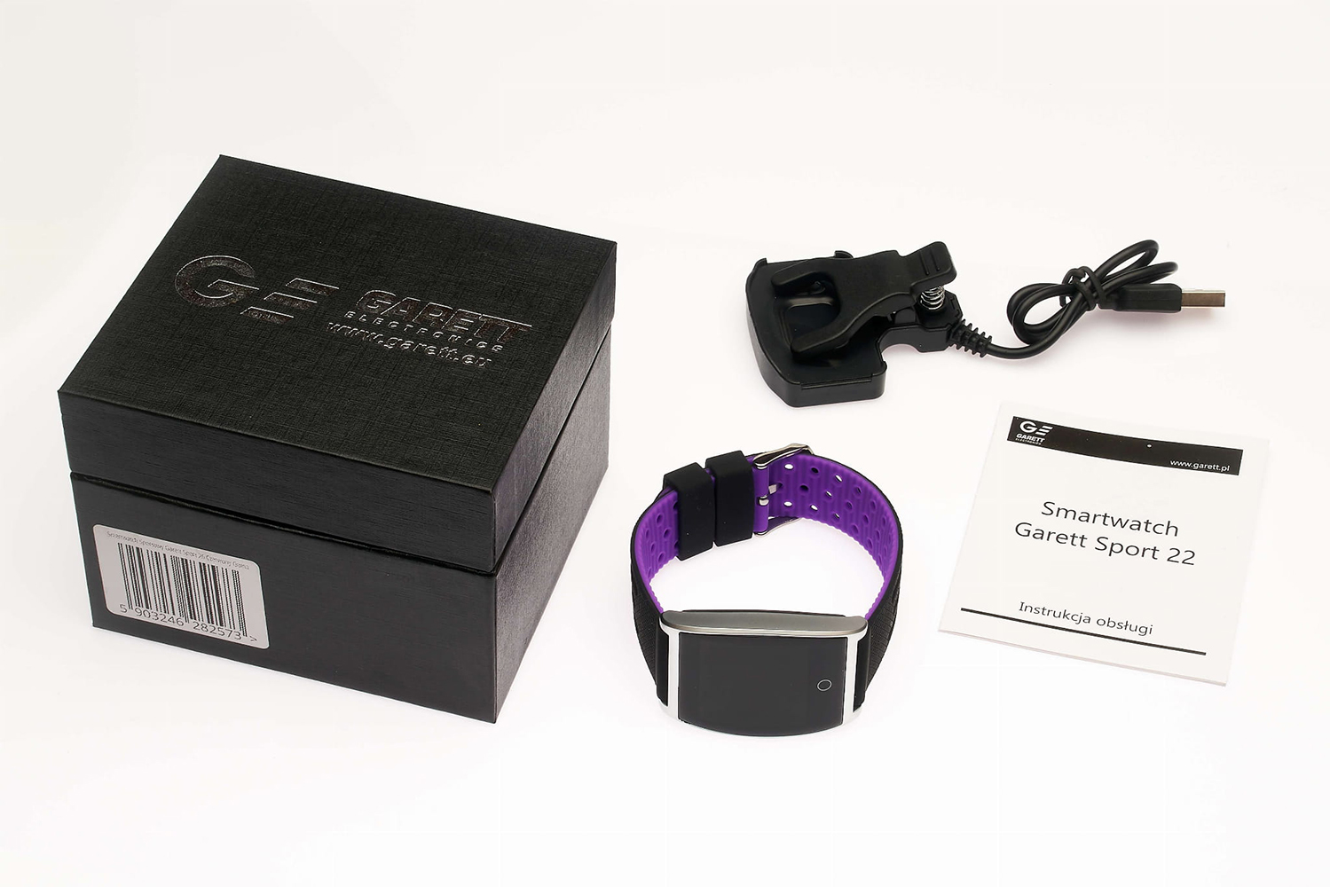 Garett 5903246282702 Smartwatch Garett Sport 22 Fioletowy zegarek sportowy Damskie - miniatura 4