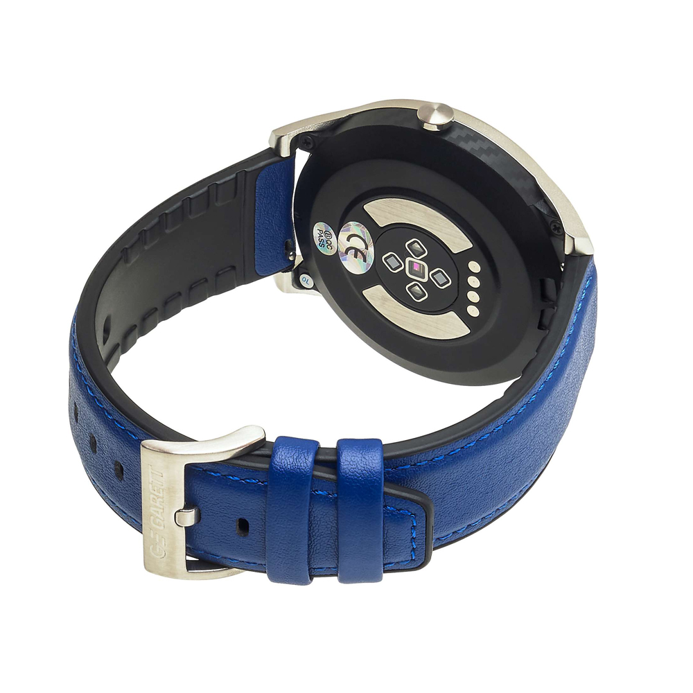 zegarek Garett 5903246287301 kwarcowy męski Męskie Smartwatch Garett GT22S RT niebieski skórzany
