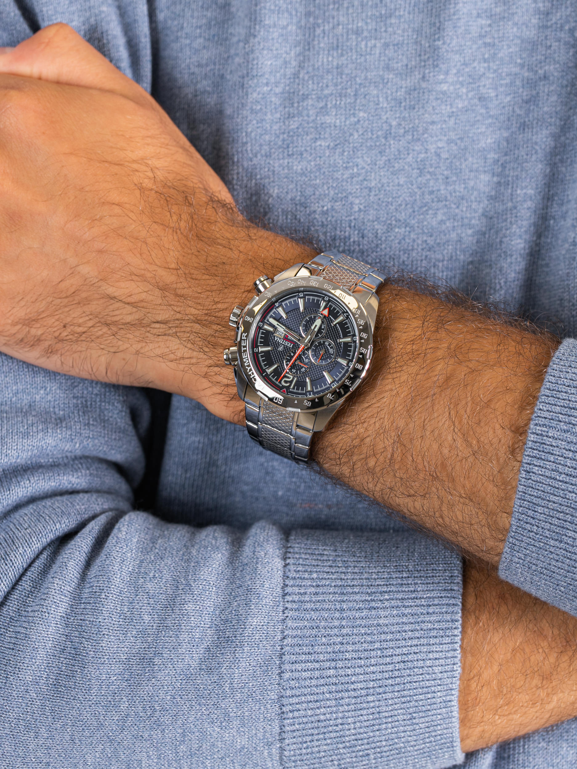 zegarek Festina F20439-2 Sport Chronograph męski z tachometr Chronograf - miniatura 3