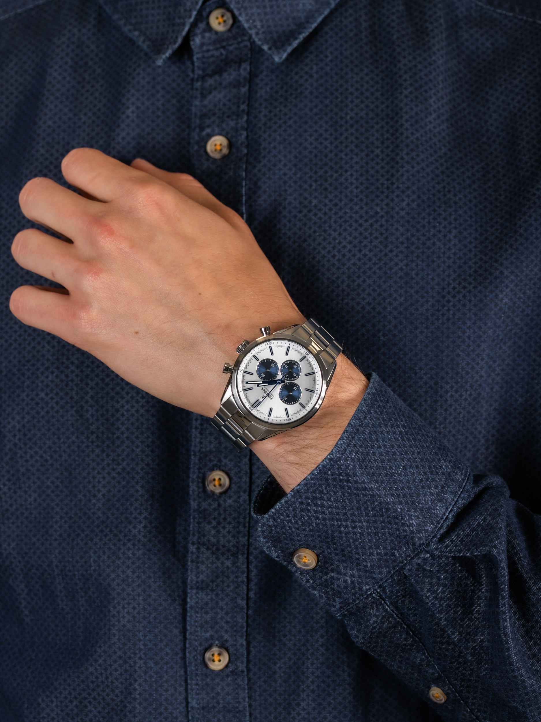 zegarek Festina F16820-5 Timeless Chronograph męski z tachometr Chronograf - miniatura 3