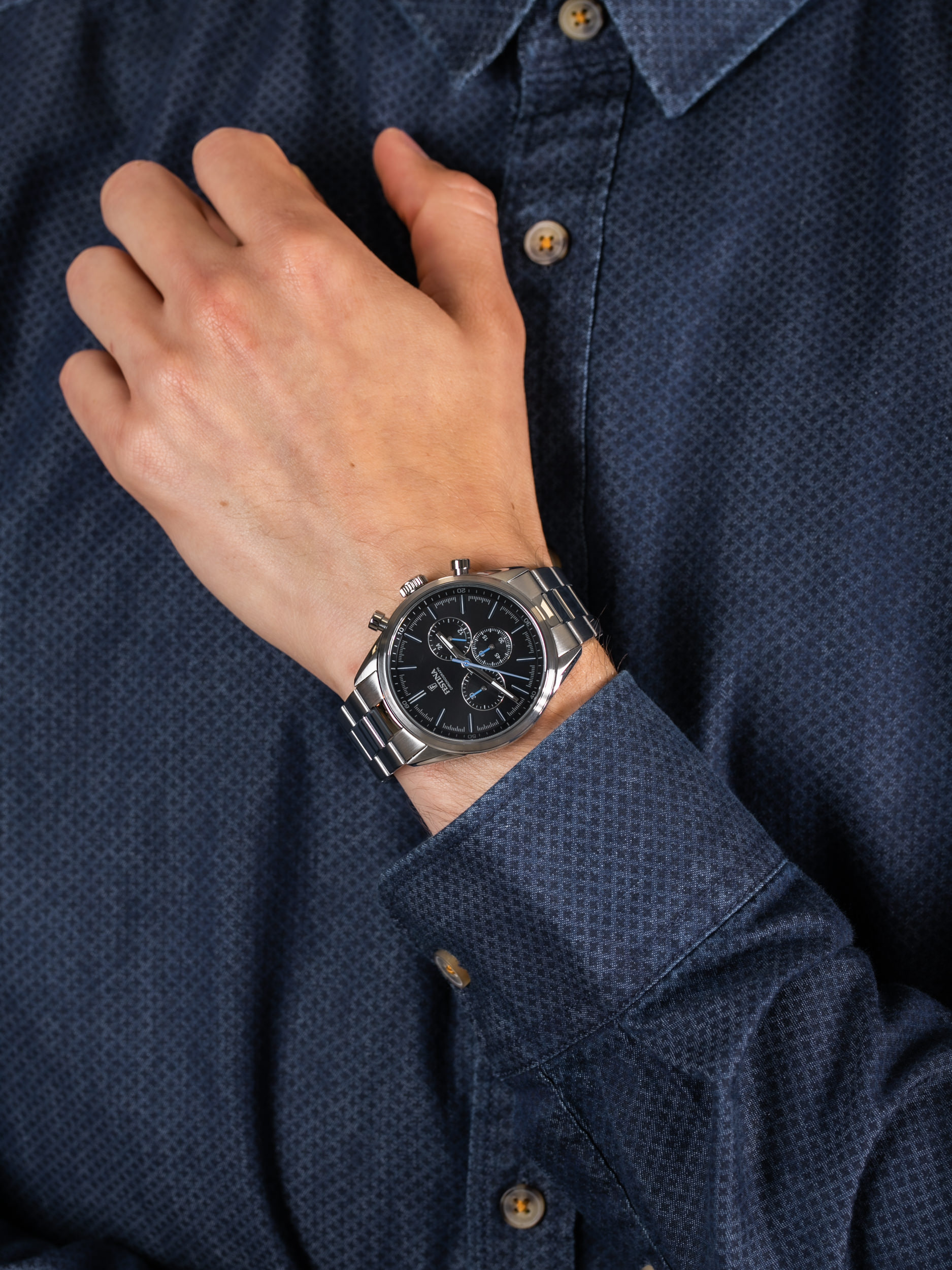 zegarek Festina F16820-8 Timeless Chronograph męski z tachometr Chronograf - miniatura 3
