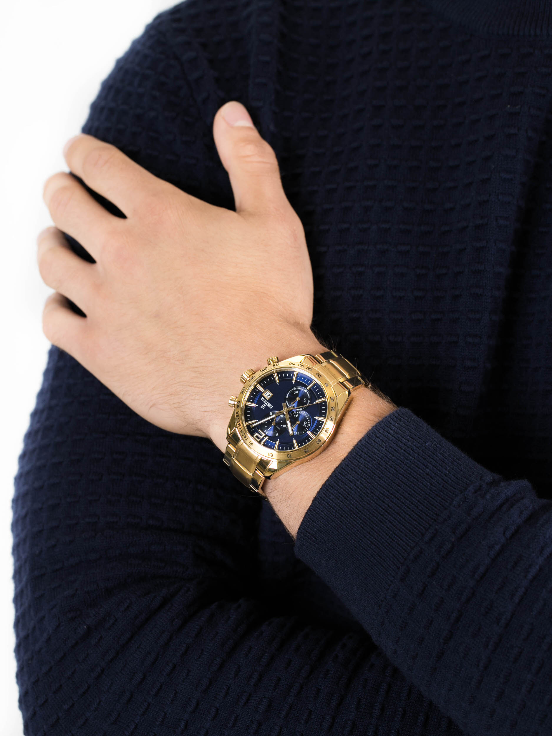 zegarek Festina F20266-2 Prestige Chronograph męski z tachometr Chronograf - miniatura 3