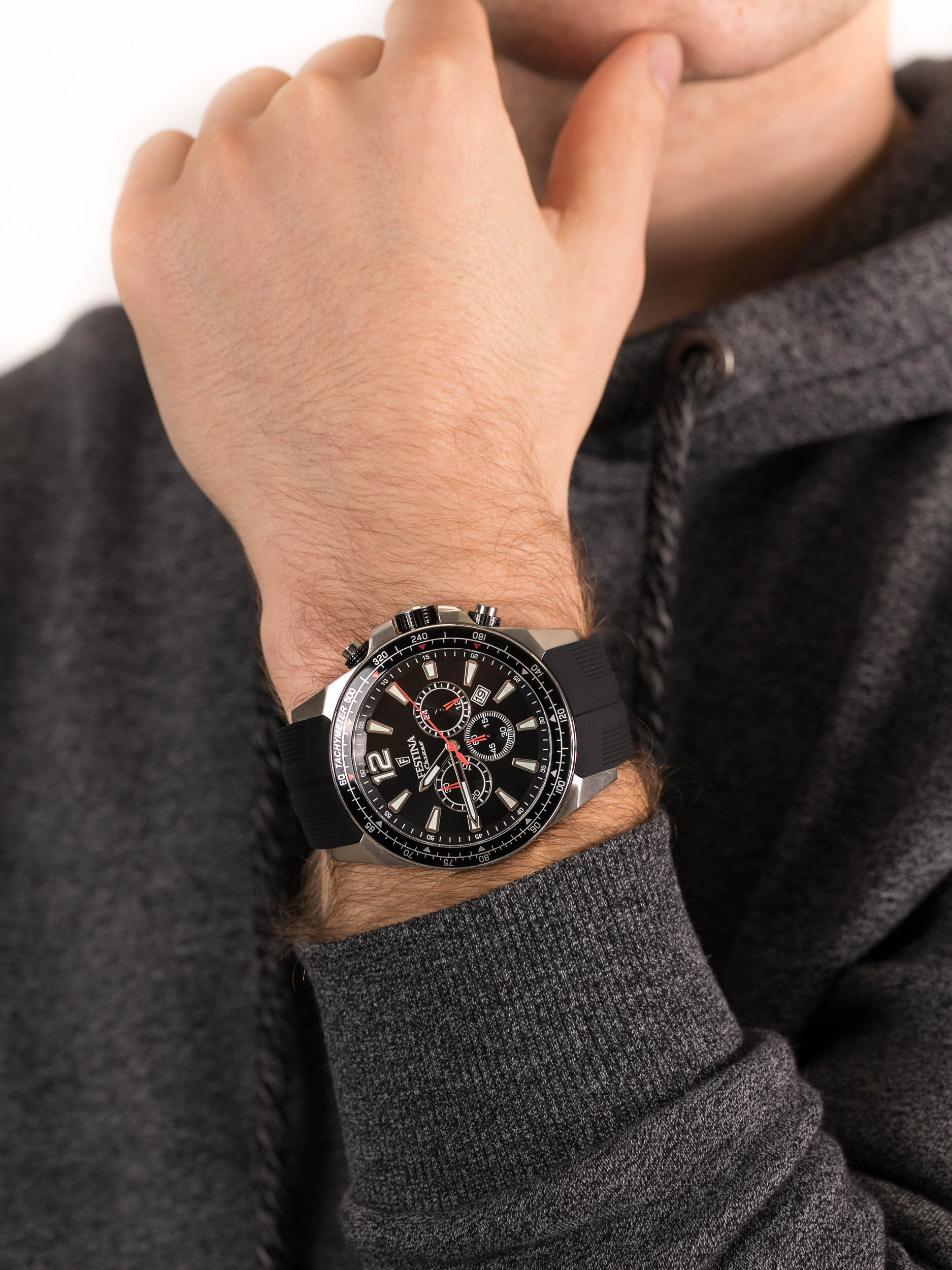 zegarek Festina F20376-3 The Originals Chronograph męski z tachometr Chronograf - miniatura 3