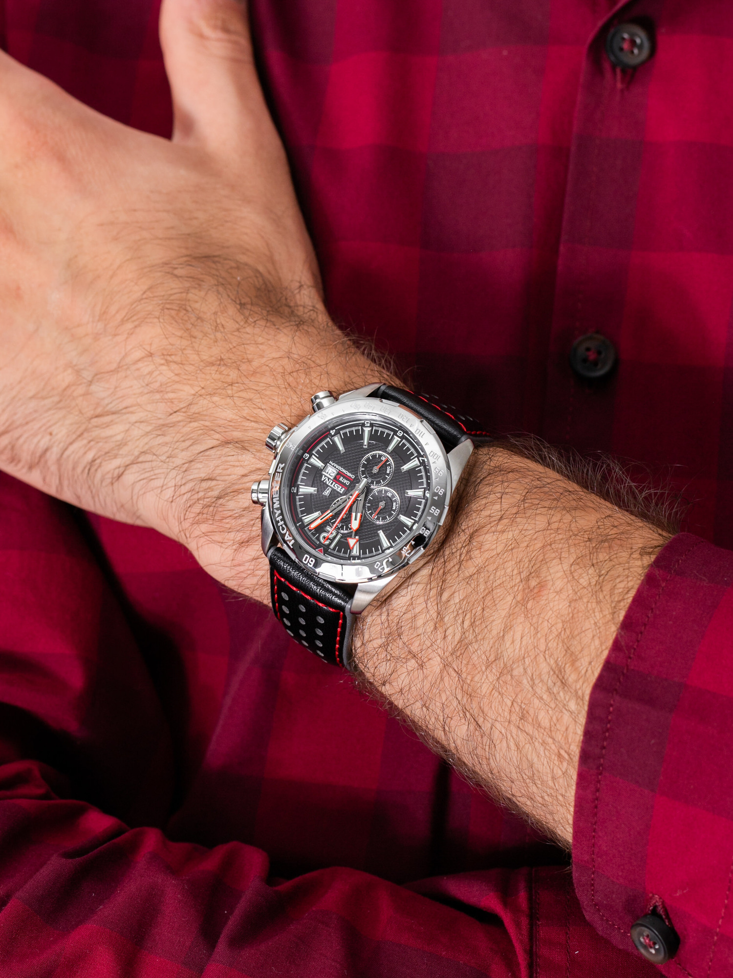 zegarek Festina F20440-4 Sport Chronograph męski z tachometr Chronograf - miniatura 3