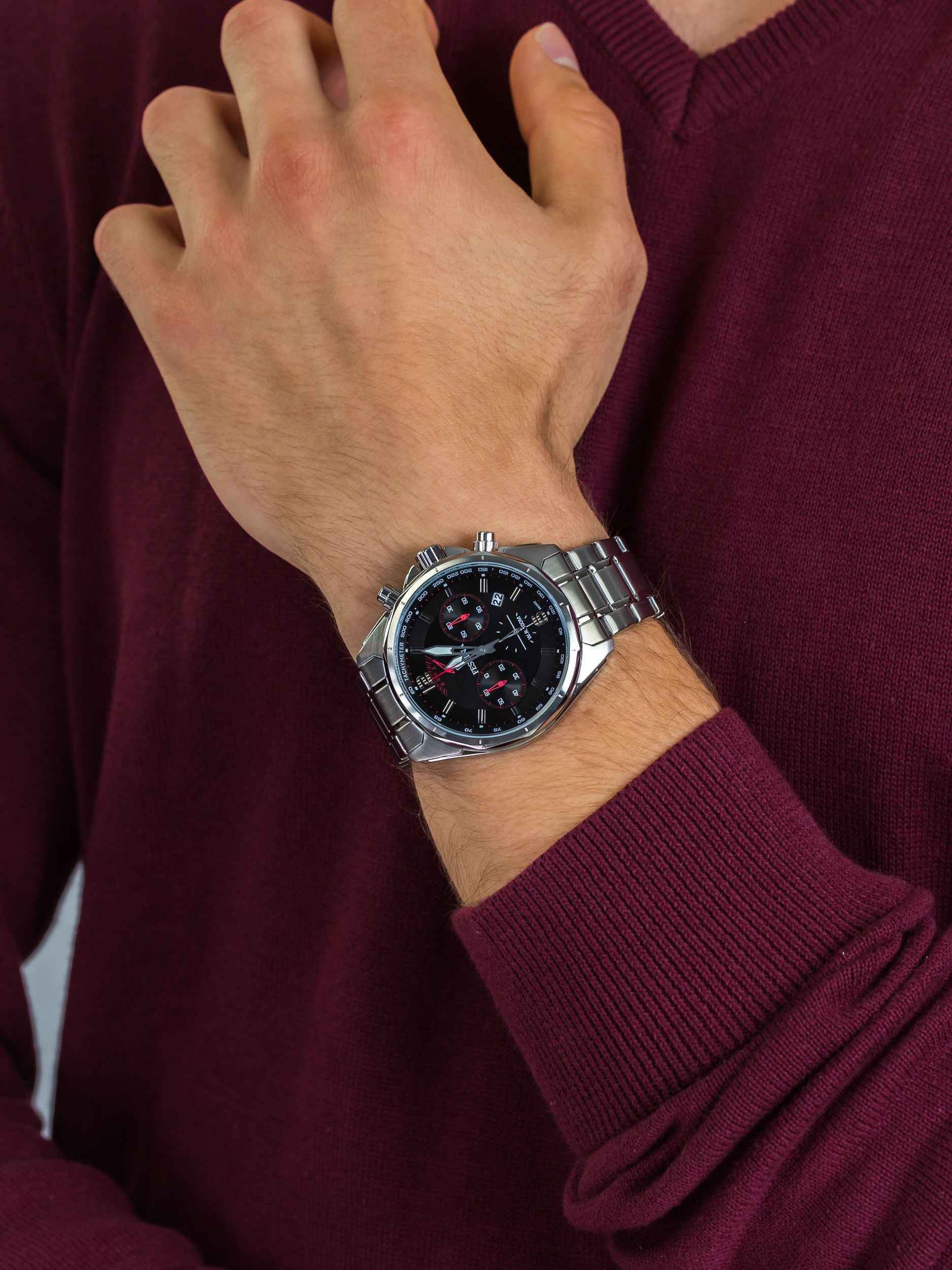 zegarek Festina F6835-2 Chronograph męski z tachometr Chronograf - miniatura 3