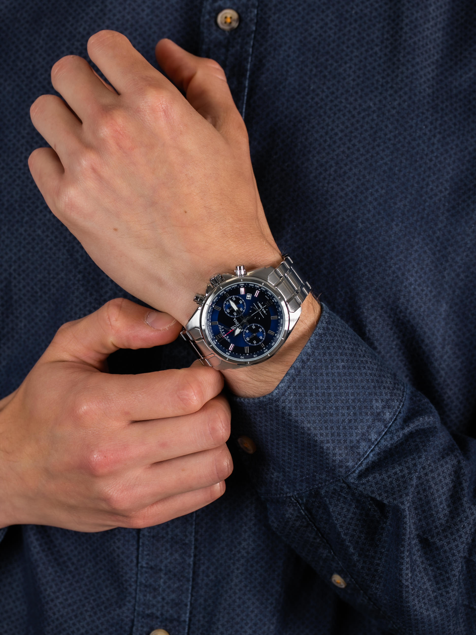 zegarek Festina F6835-3 Chronograph męski z tachometr Chronograf - miniatura 3