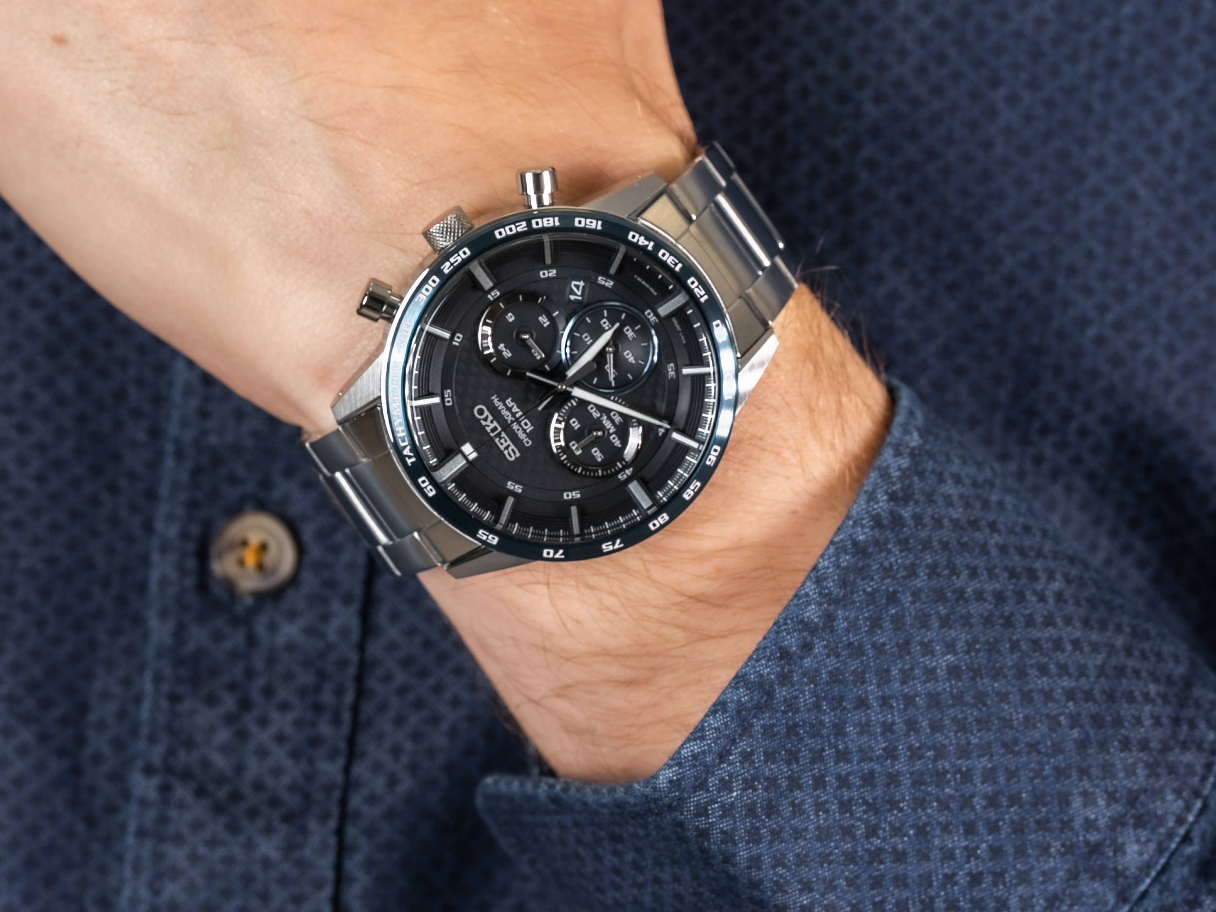 Seiko SSB357P1 Quartz Chronograph 100m zegarek sportowy Chronograph - miniatura 4