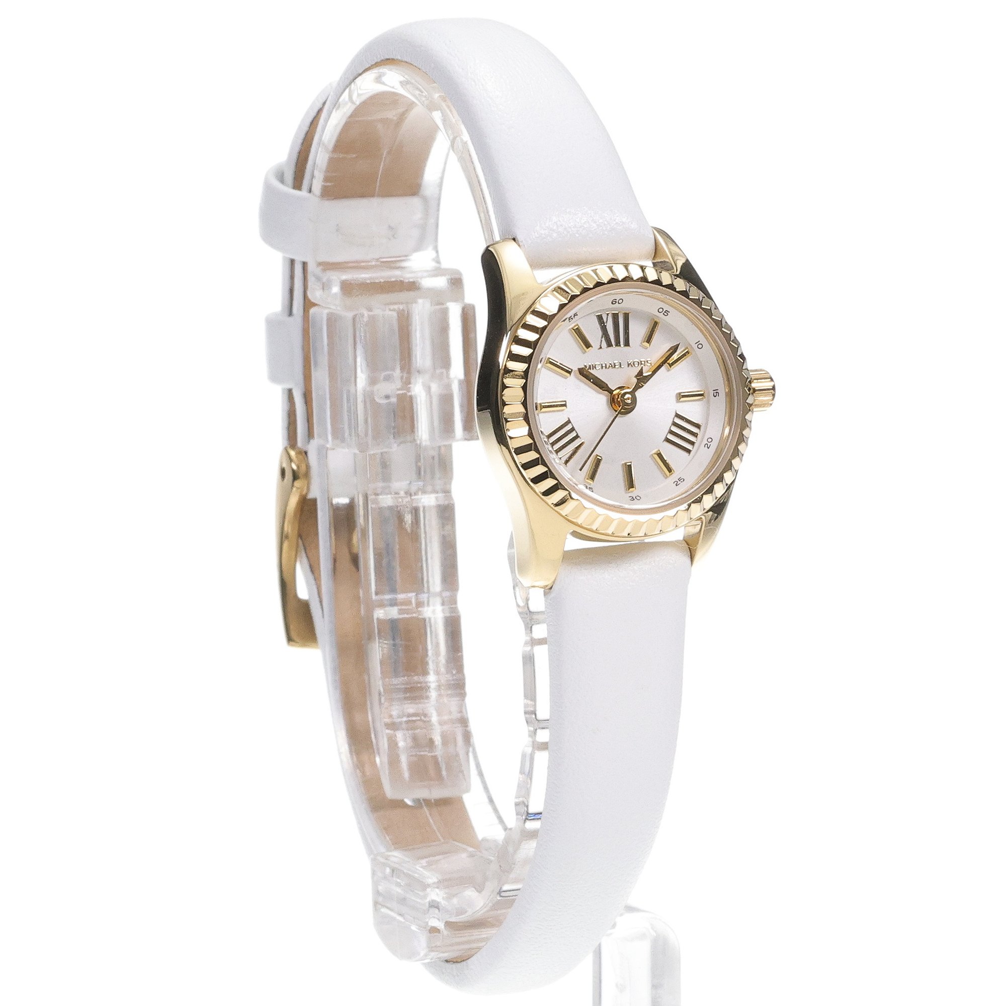 zegarek Michael Kors MK4900 kwarcowy damski Lexington Lexington White Leather Strap 19mm - miniatura 3