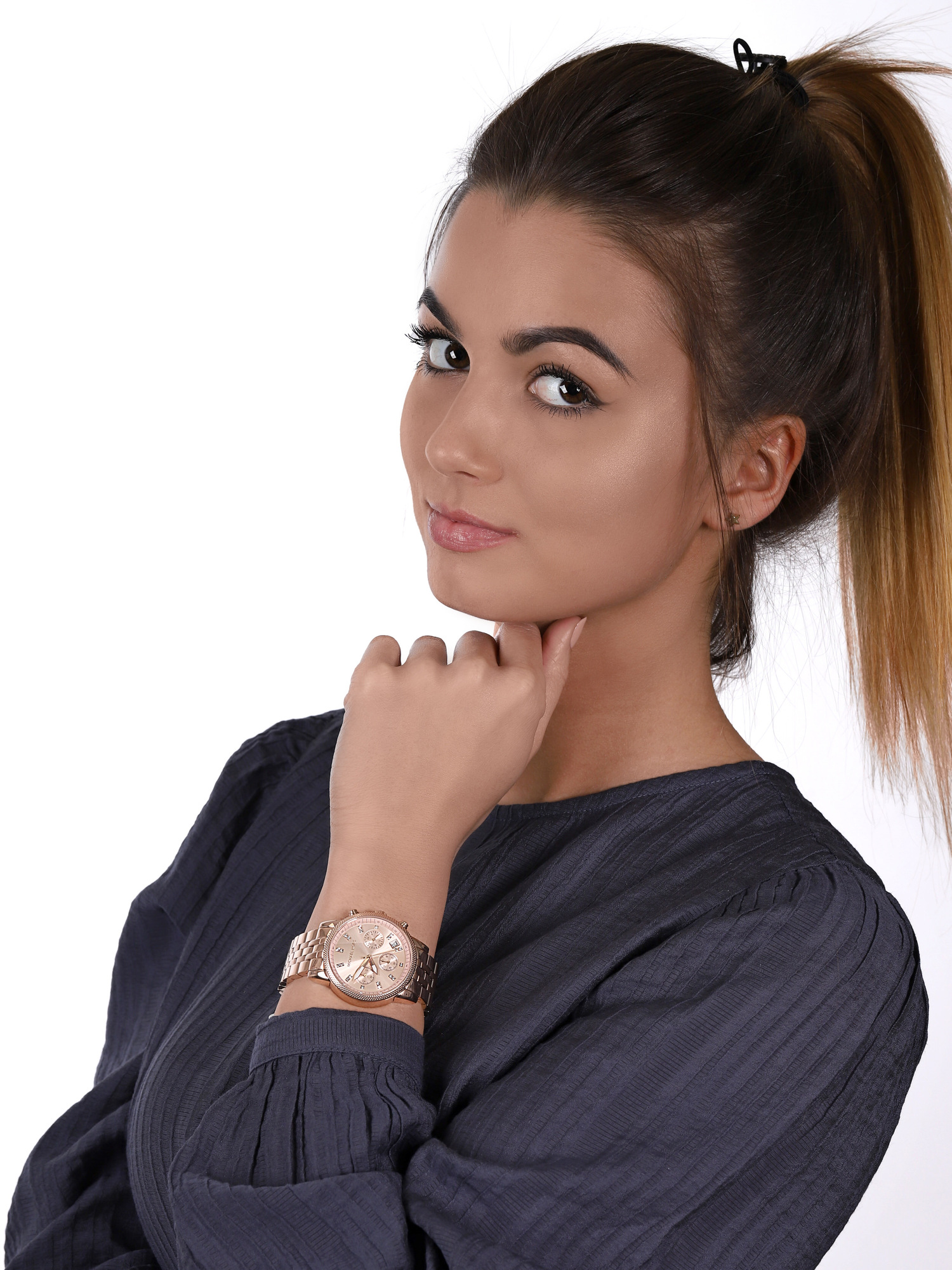 zegarek Michael Kors MK6077 różowe złoto Ritz - miniatura 2