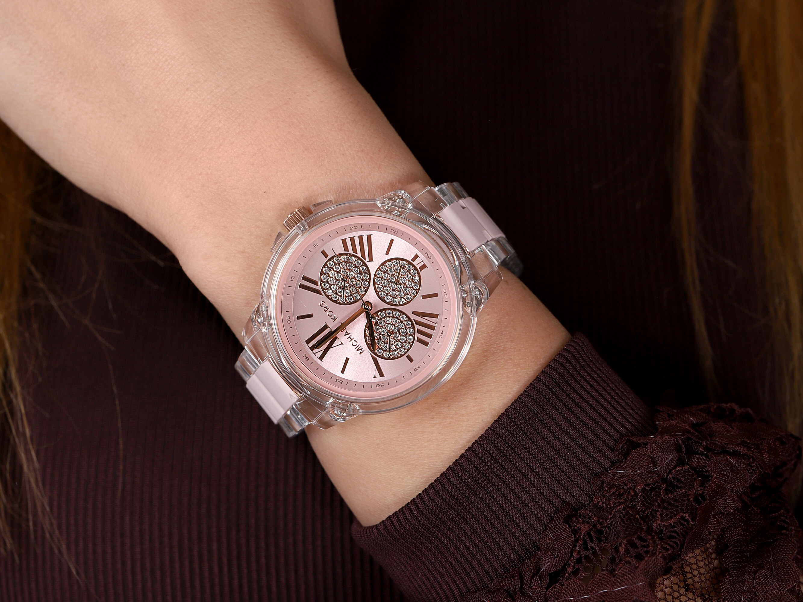 zegarek Michael Kors MK6873 BRADSHAW damski z chronograf Bradshaw - miniatura 4
