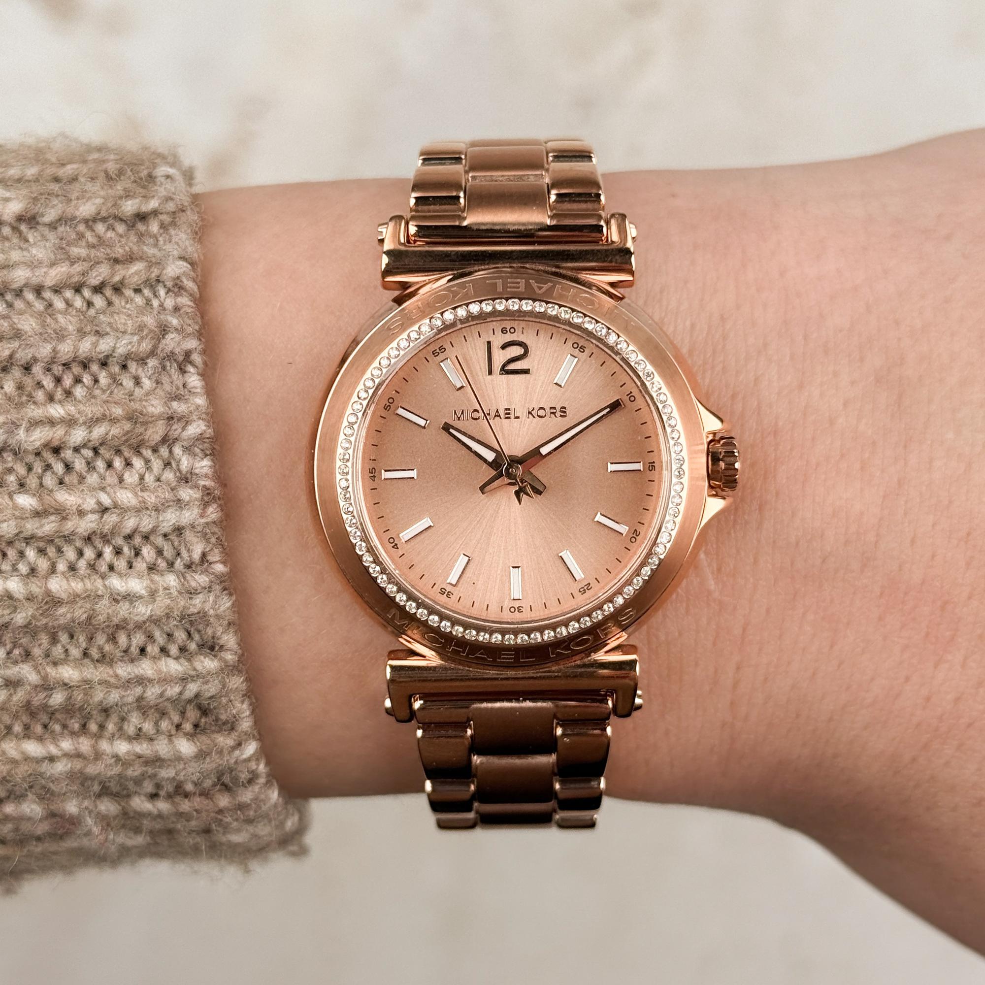 zegarek Michael Kors MK7491 kwarcowy damski Damskie MAREN Rose Gold Stainless Steel 33mm