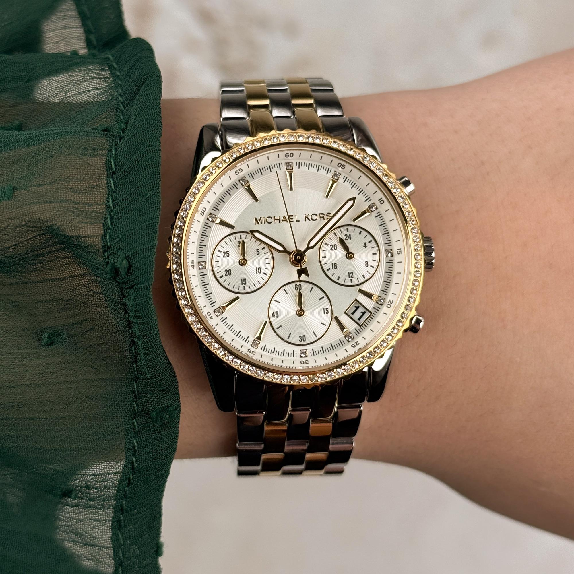zegarek Michael Kors MK7532 kwarcowy damski Mini Ritz Mini BRYANT Bicolor Stainless Steel 35mm - miniatura 10