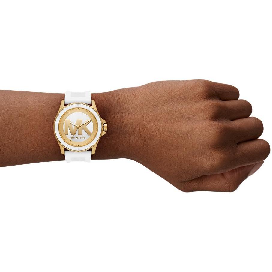 zegarek Michael Kors MK7535 Everest White Silicone Strap 40mm Everest mineralne - miniatura 10