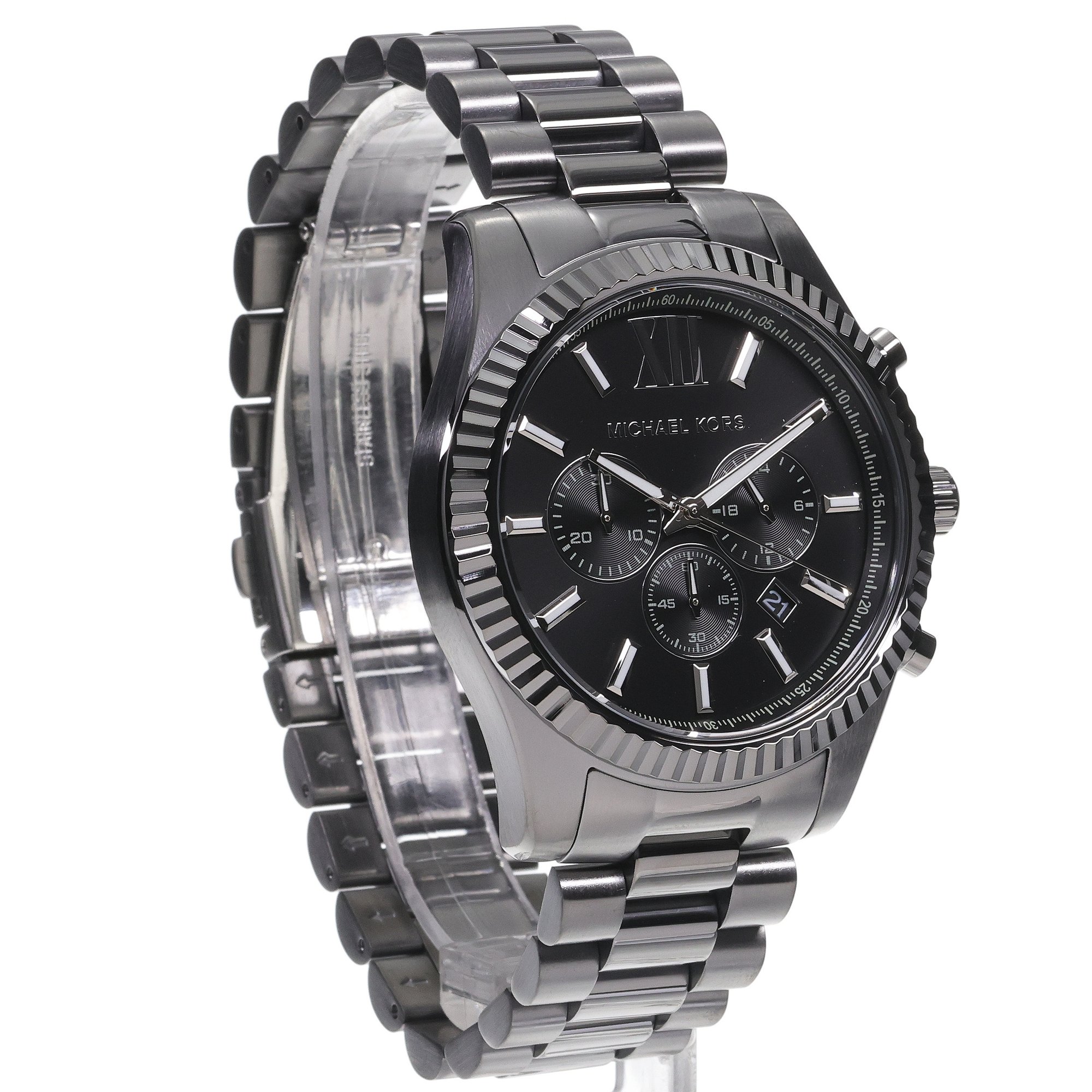 zegarek Michael Kors MK9217SET kwarcowy męski Lexington Lexington Grey Stainless Steel Gift Set 45mm