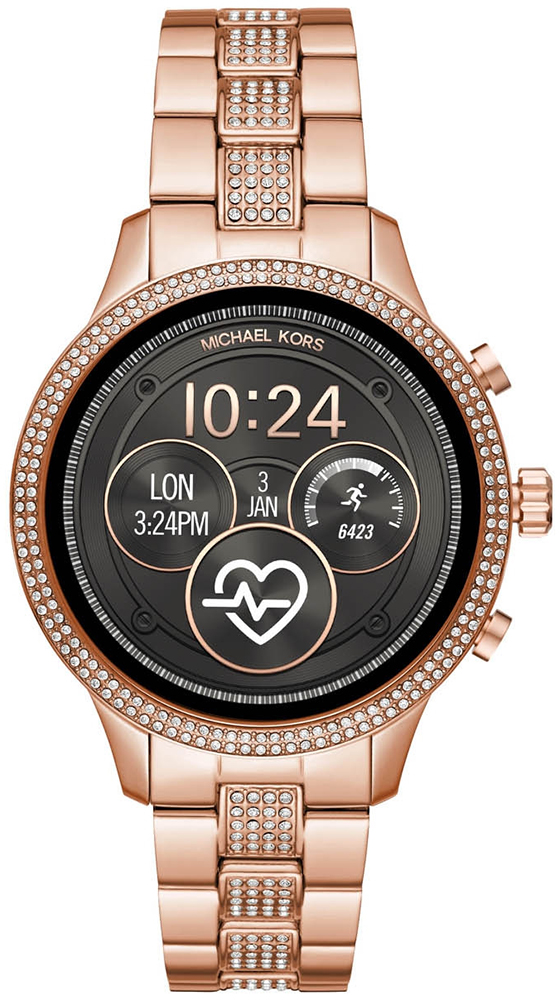 Michael Kors Runway Pavé Rose Gold Tone Smartwatch MKT5052