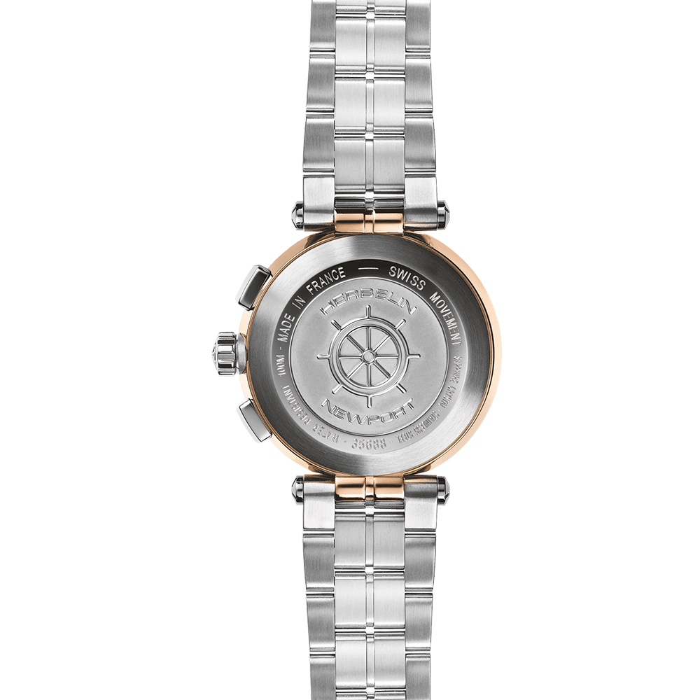 zegarek Michel Herbelin 35688/BTR19 damski z chronograf Newport - miniatura 3