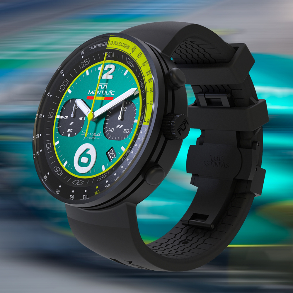 zegarek Montjuic MJ20906B męski z tachometr Speed Chronograph - miniatura 3