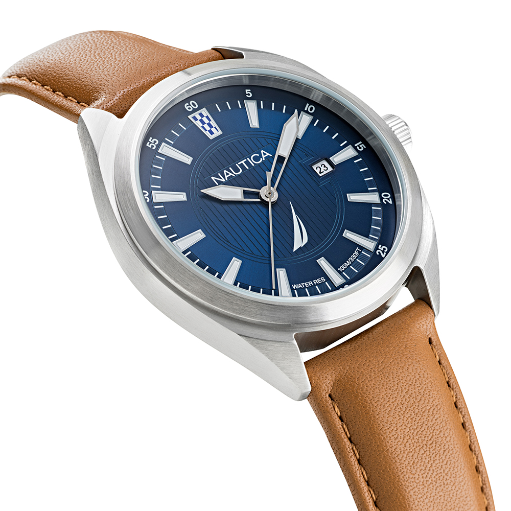 Nautica NAPBPS012 zegarek srebrny klasyczny Pasek pasek - miniatura 5