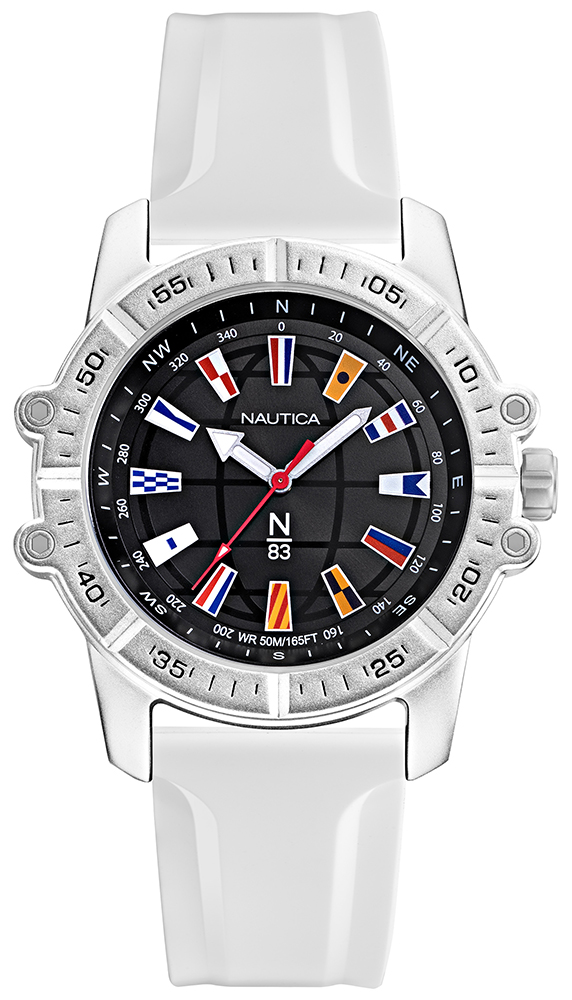 N-83 NAPGCS006 zegarek srebrny klasyczny Nautica N-83 pasek