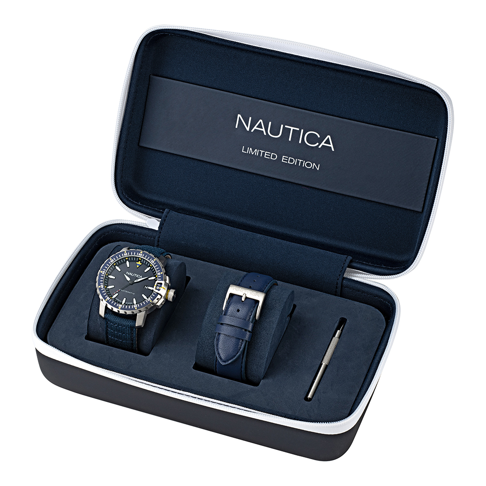 Nautica NAPICS002 zegarek srebrny klasyczny Pasek pasek - miniatura 5