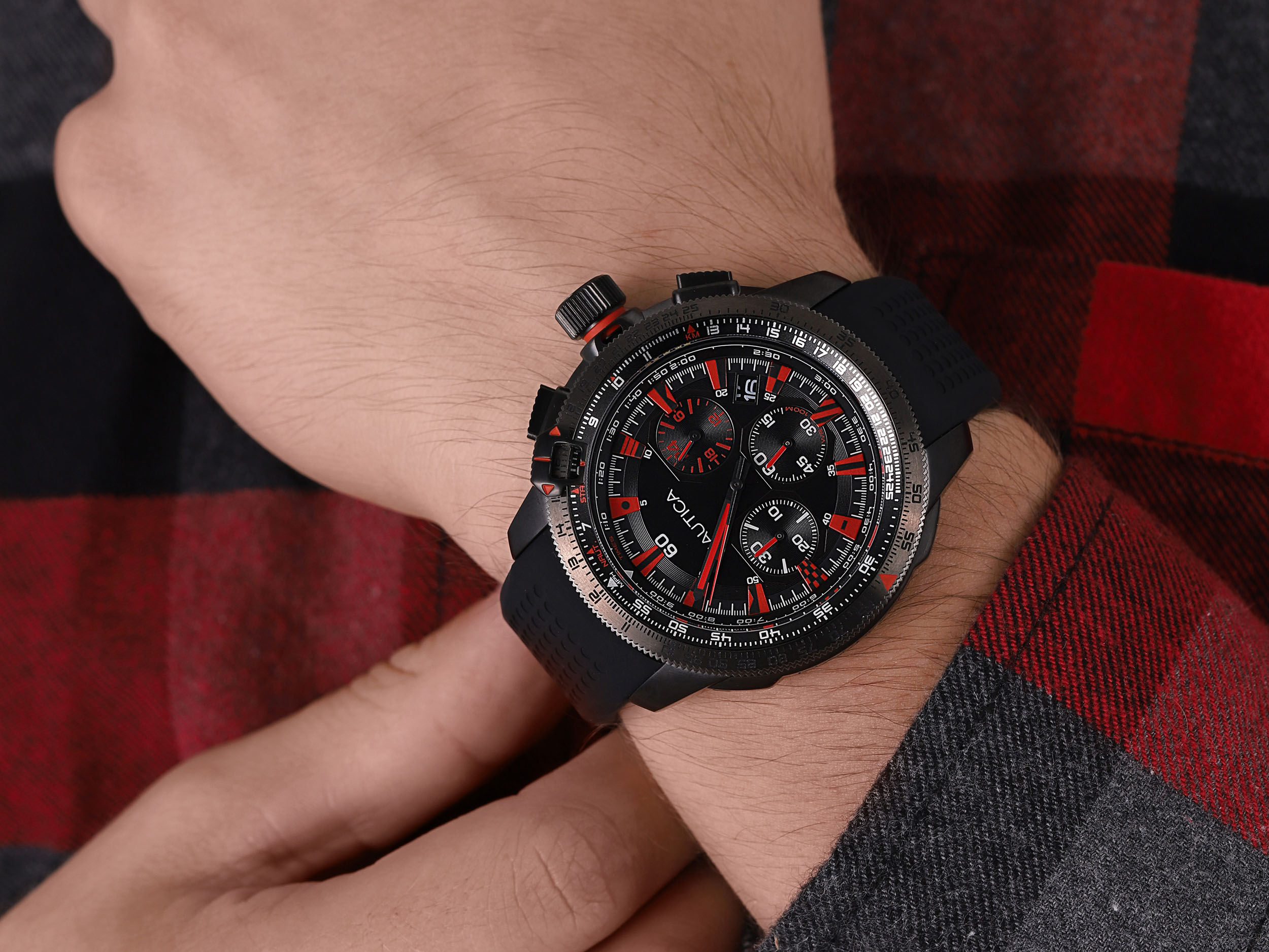 zegarek Nautica NAPMSB001 męski z chronograf Pasek - miniatura 4