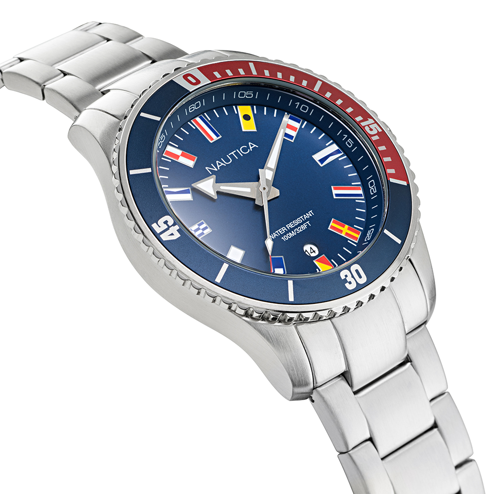 Nautica NAPPBS022 zegarek srebrny klasyczny Bransoleta bransoleta - miniatura 5
