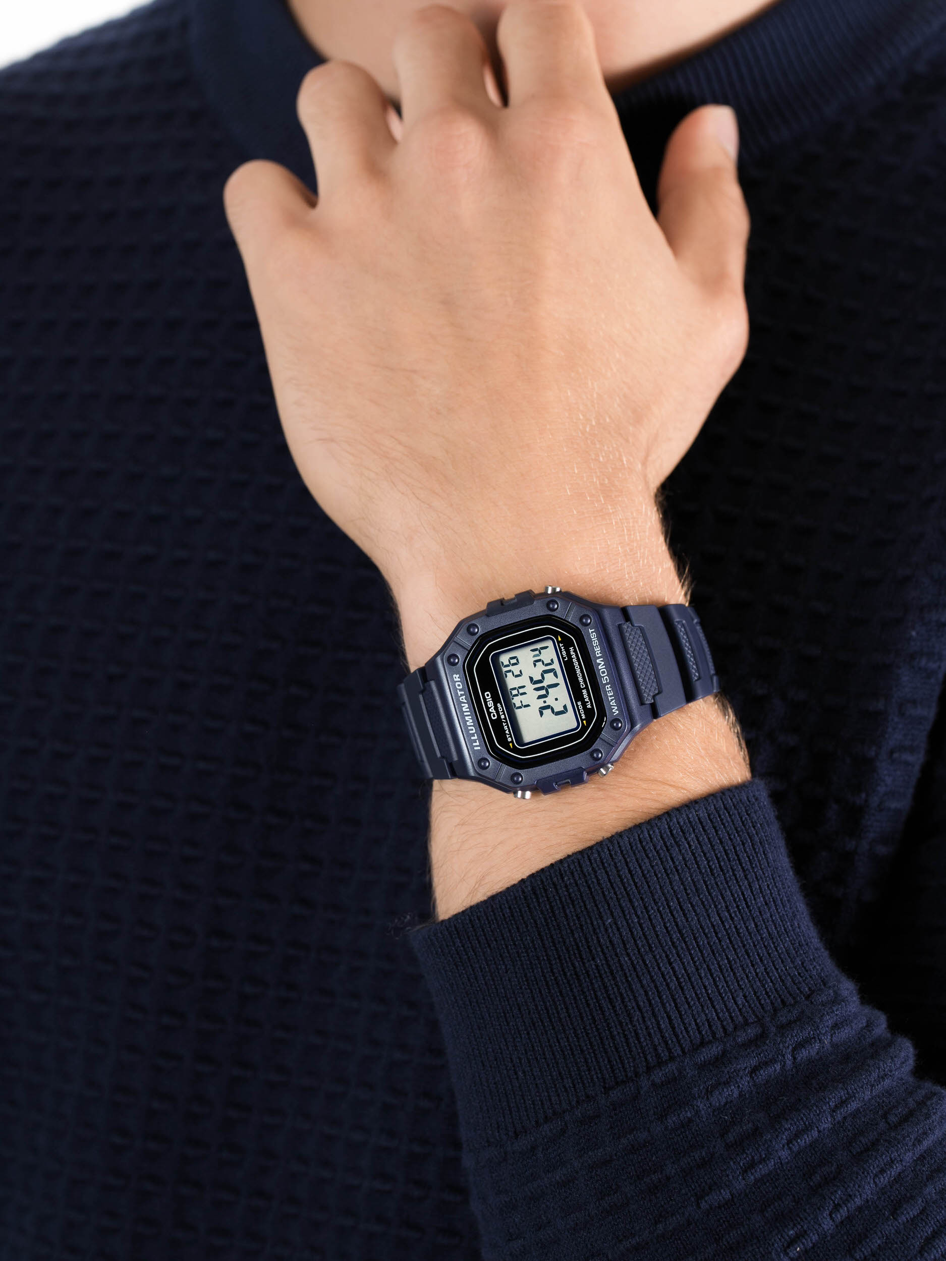 Casio W-218H-2AVEF męski zegarek Sportowe pasek - miniatura 3