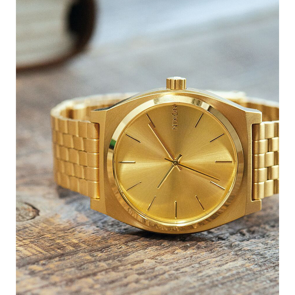 Nixon A045-511 zegarek złoty klasyczny TIME TELLER bransoleta - miniatura 5