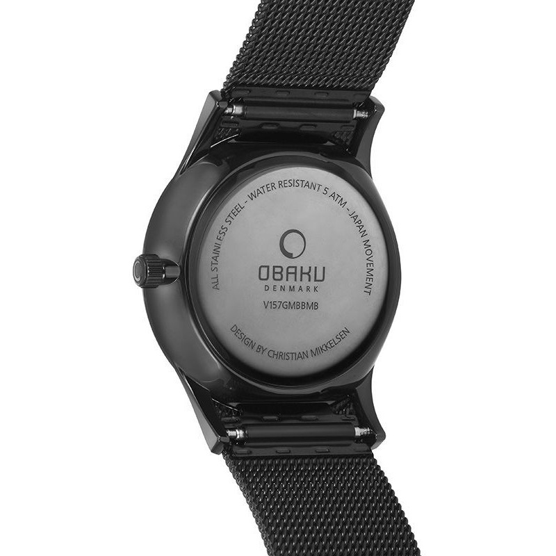 Obaku Denmark V157GMBBMB męski zegarek Slim bransoleta - miniatura 3