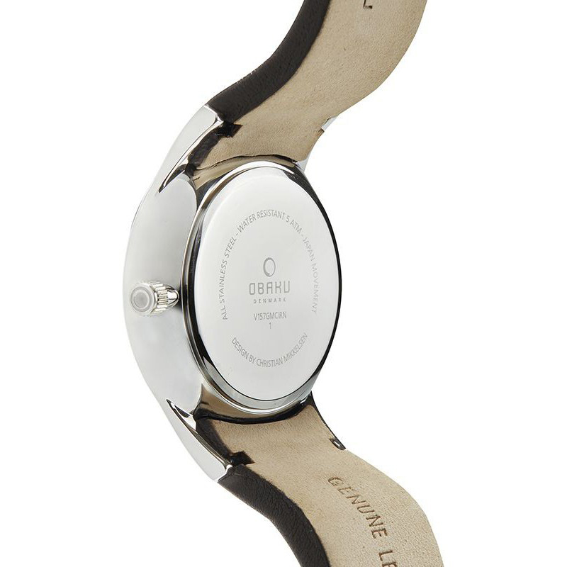 Obaku Denmark V157GMCIRN męski zegarek Slim pasek - miniatura 3
